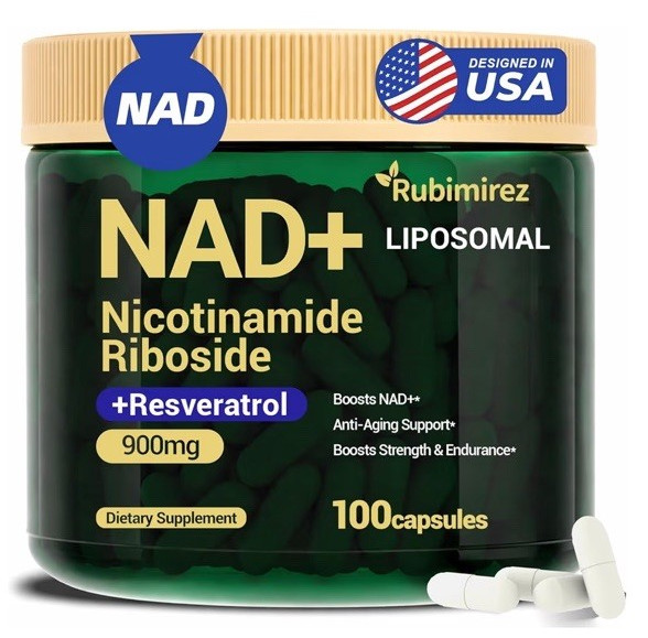Rubimirez NAD+ Liposomal Nicotinamide Riboside + Resveratrol 900mg 100 Ct