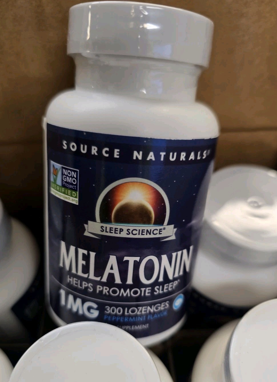 2- bottles of Source Naturals Melatonin 1.mg, Peppermint, 300 lozenges each =600