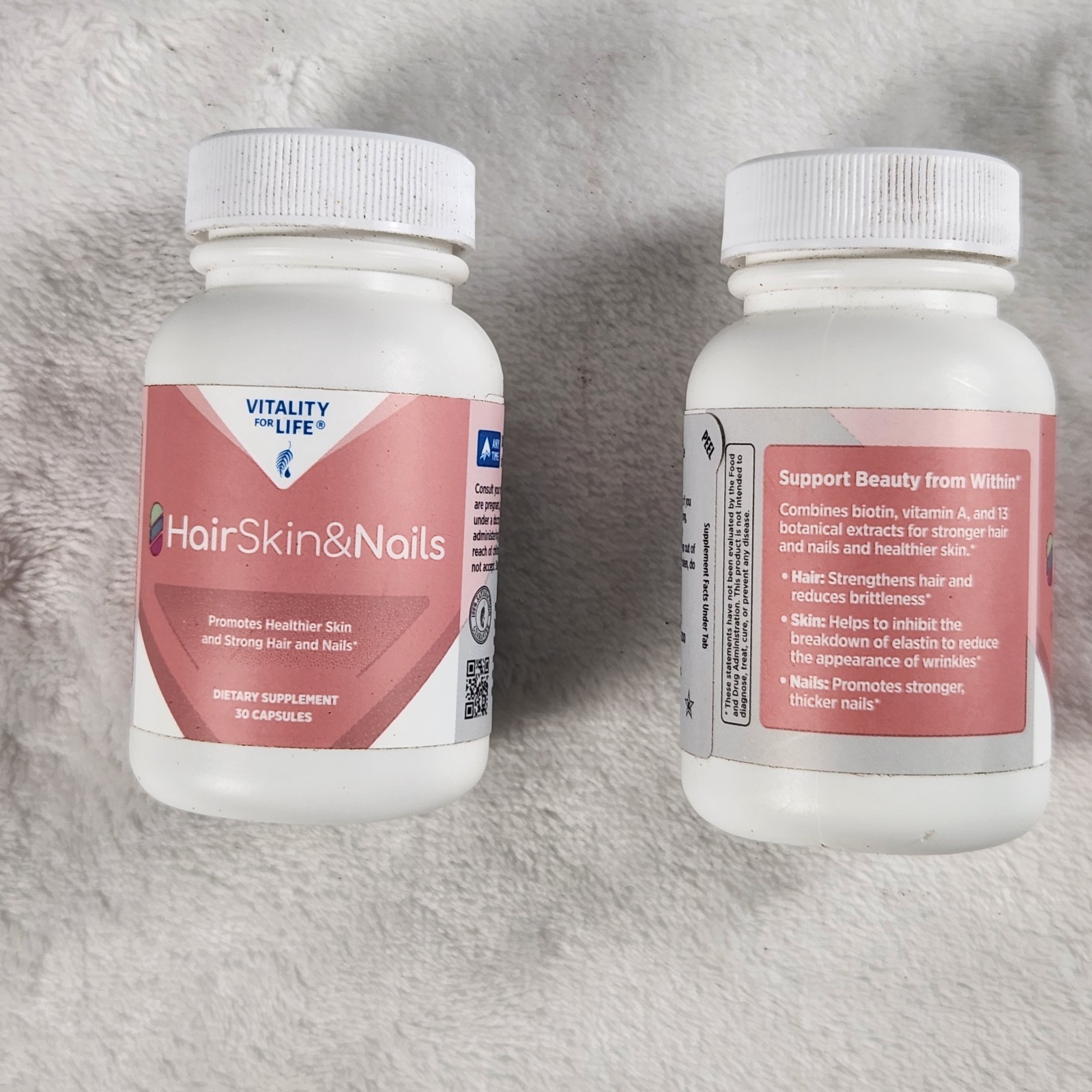 Melaleuca Vitality for Life Hair Skin & Nails. Lot of 3 – 30 Capsules each