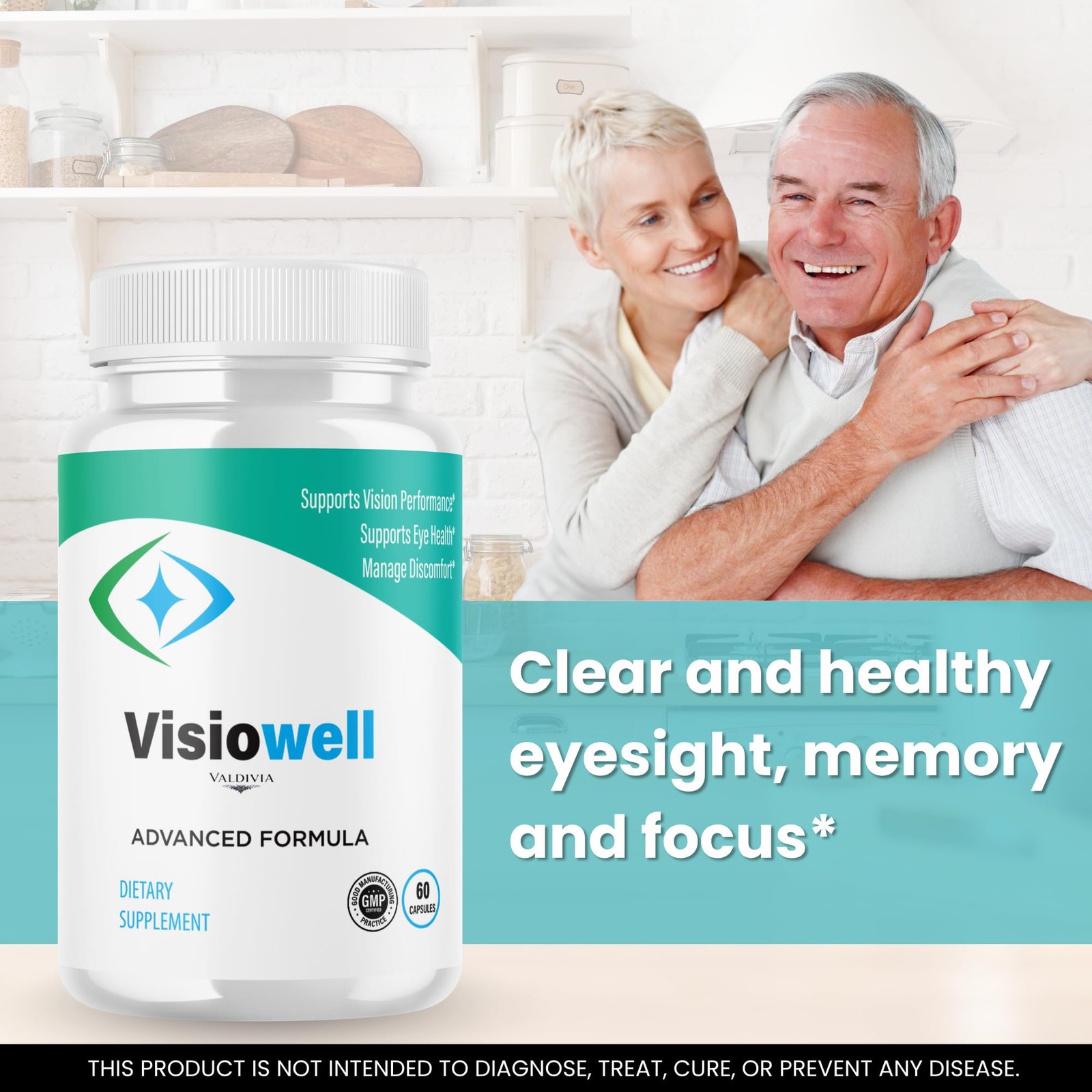 VisioWell Advanced Wellness Supplement Capsules Daily Health 5 Pack 300Ct