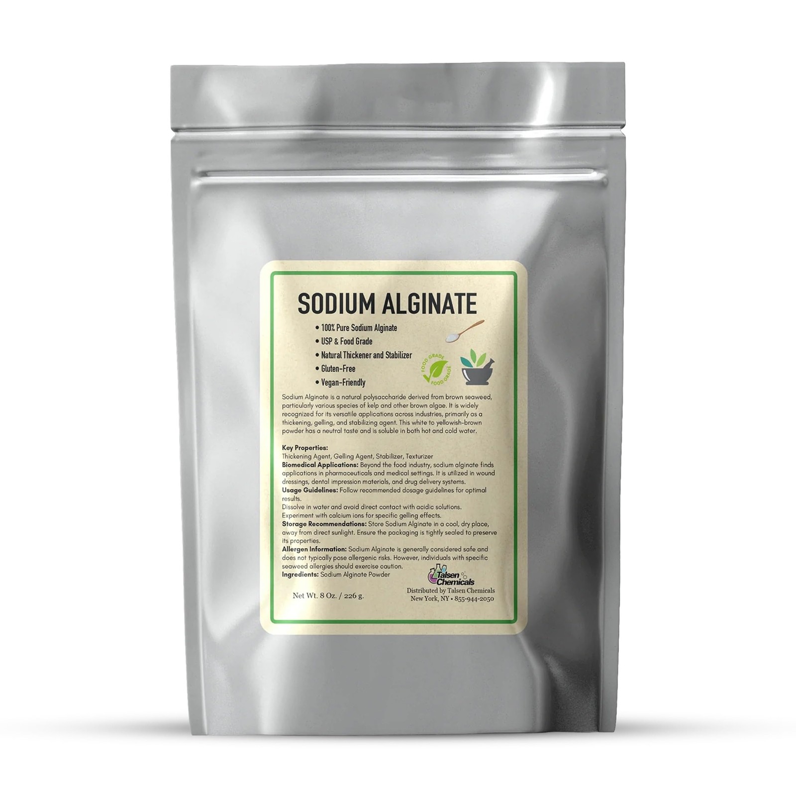 Sodium Alginate (4 Ounce / 113 Grams) Pure 4 (Pack of 1)