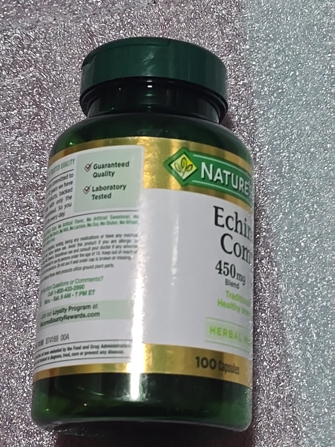 Nature’s Bounty Echinacea & Goldenseal Dietary Supplement 450mg 100 Capsules