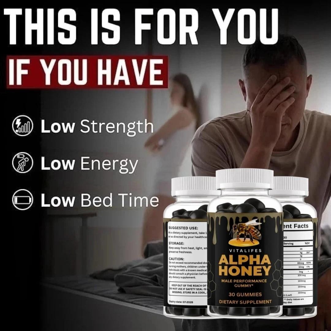 Alpha Honey Performance Gummies, AlphaHoney Supplement (30 Gummies)