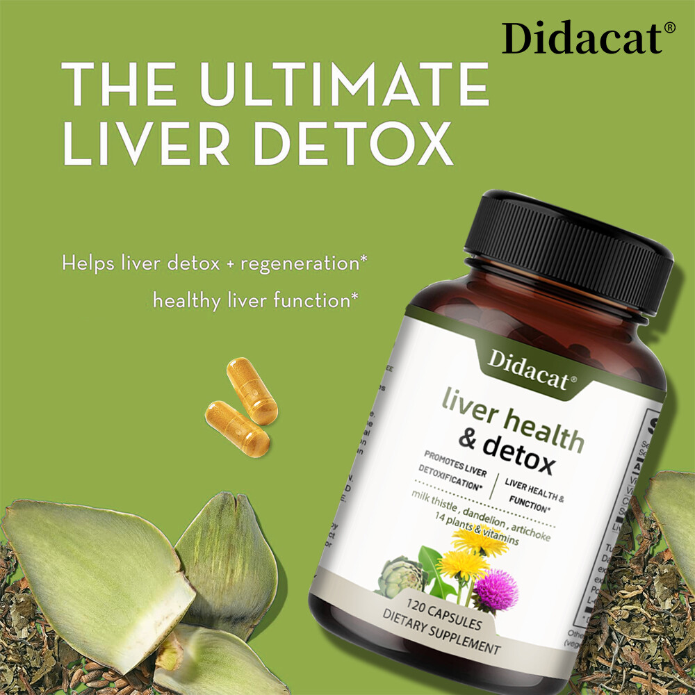 Liver Health Support Cleanse Detox & Repair Milk Thistle Digestive Function