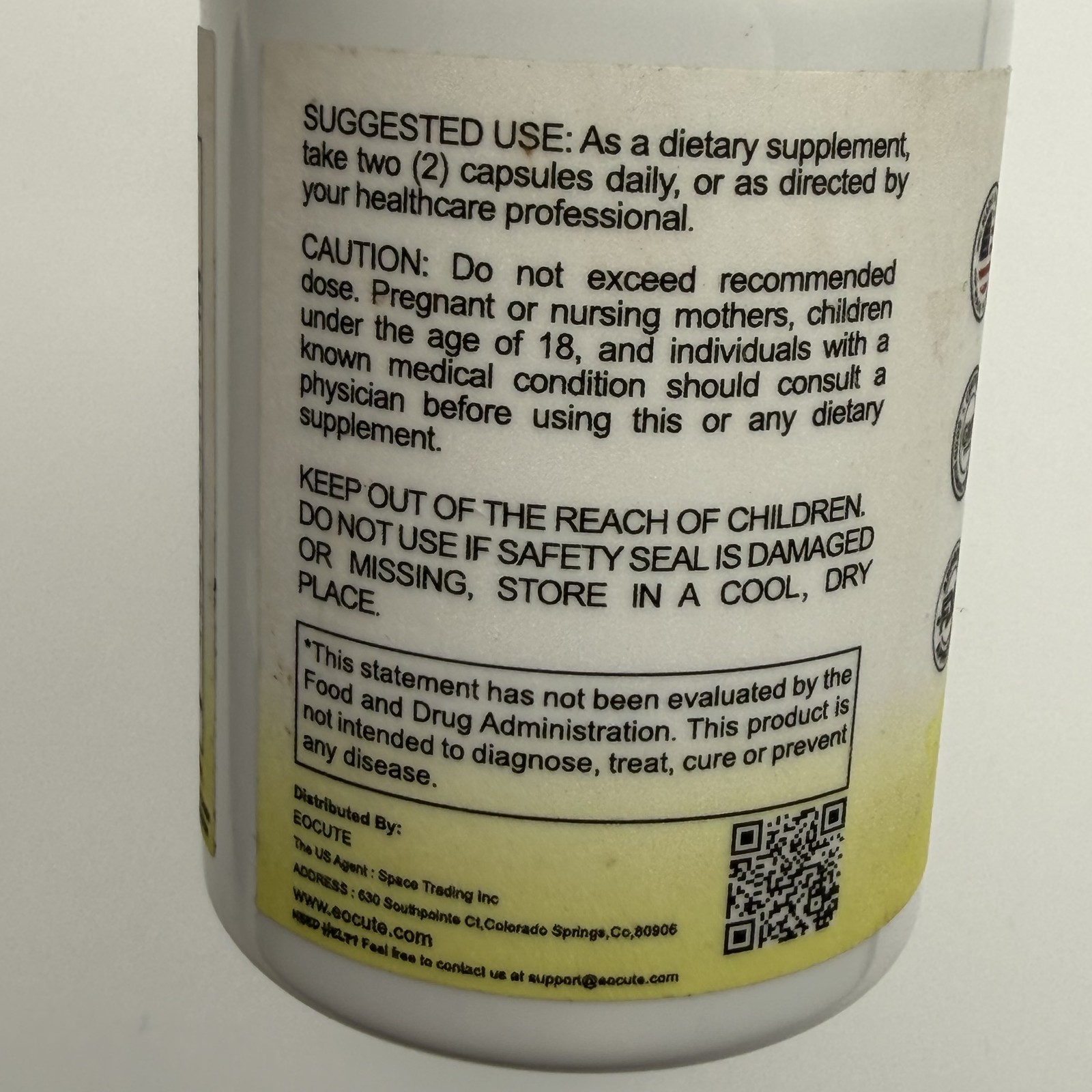 EOCUTE Candida Cleanse 60 Capsules Supports Healthy Gut Function 09/2026