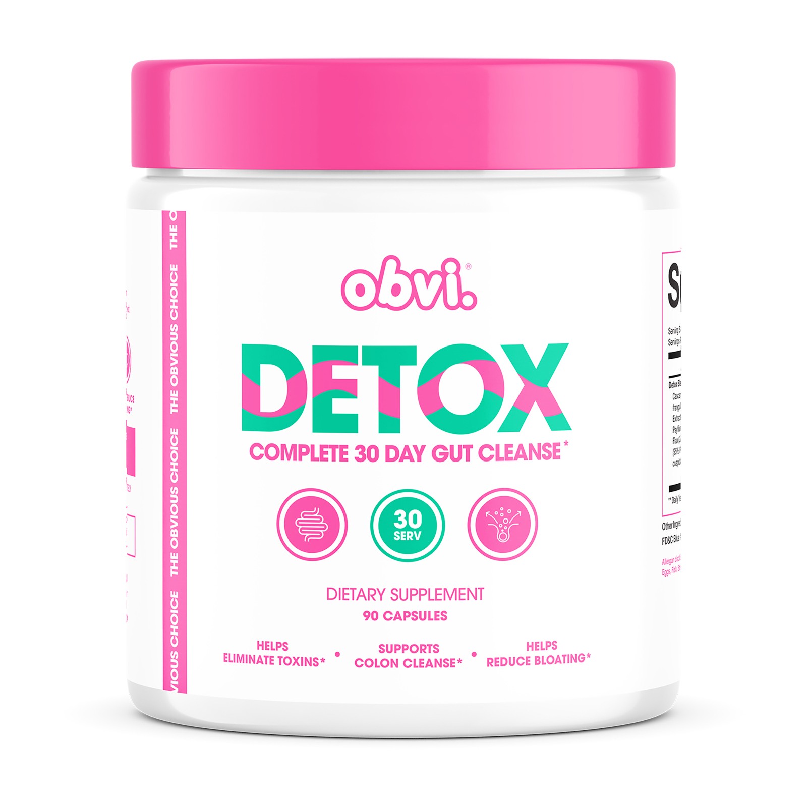 2 Pack Detox by Obvi for Unisex – 90 Count Dietary Supplement