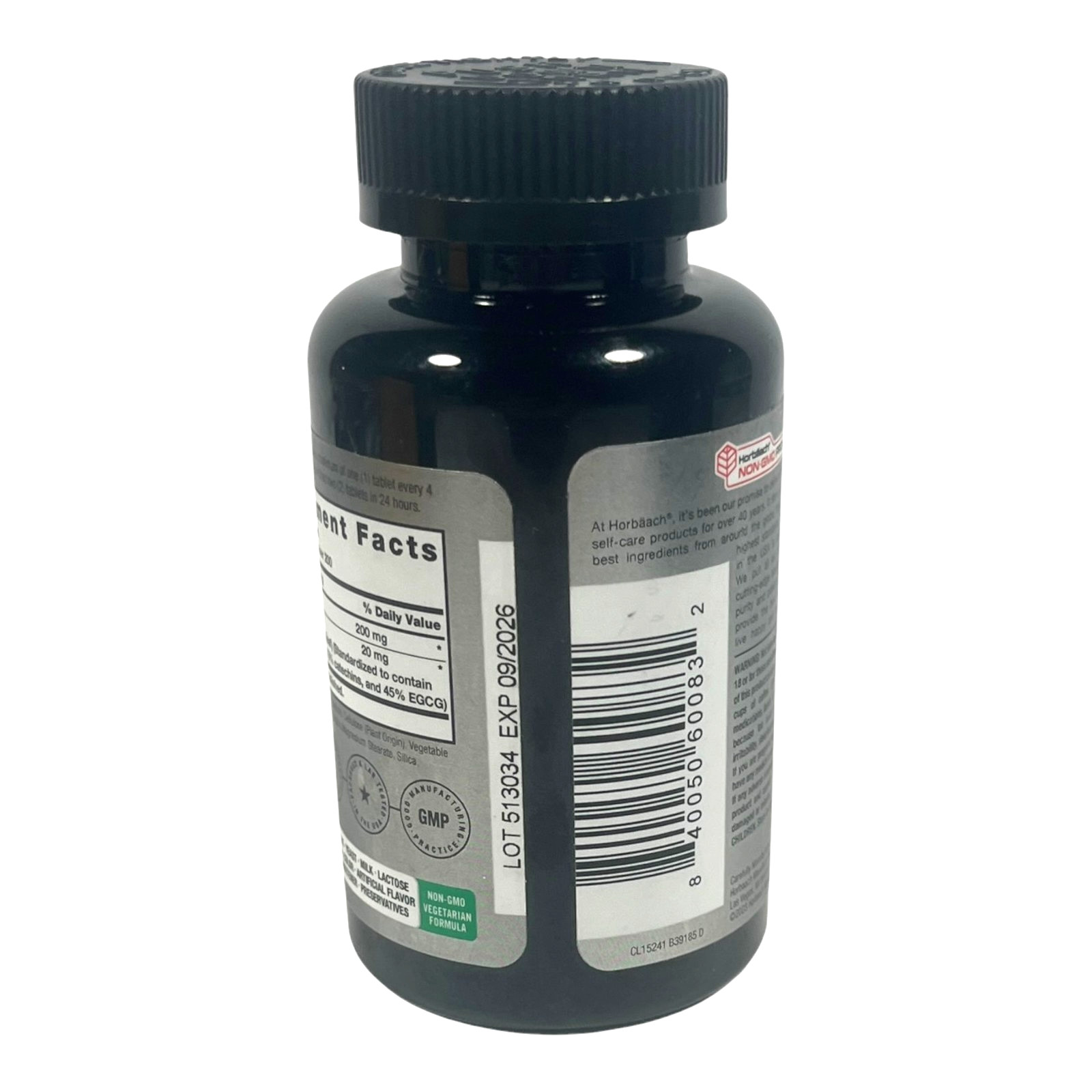Caffeine Pills 200mg | with Green Tea | 200 Tablets | Vegetarian | by Horbaach