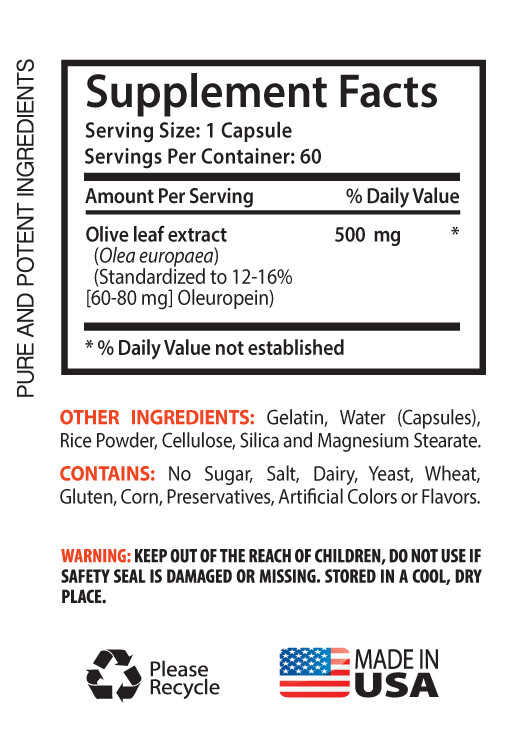 naturally lower cholesterol – OLIVE LEAF EXTRACT 500MG – kidney health 1B