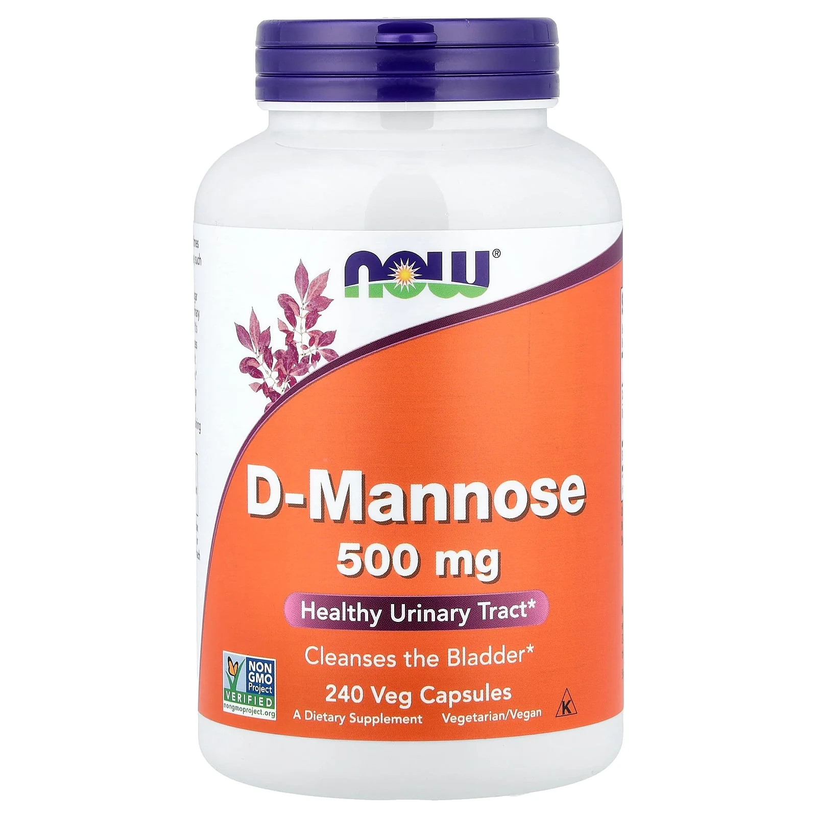 2 X NOW Foods, D-Mannose, 500 mg, 240 Veg Capsules