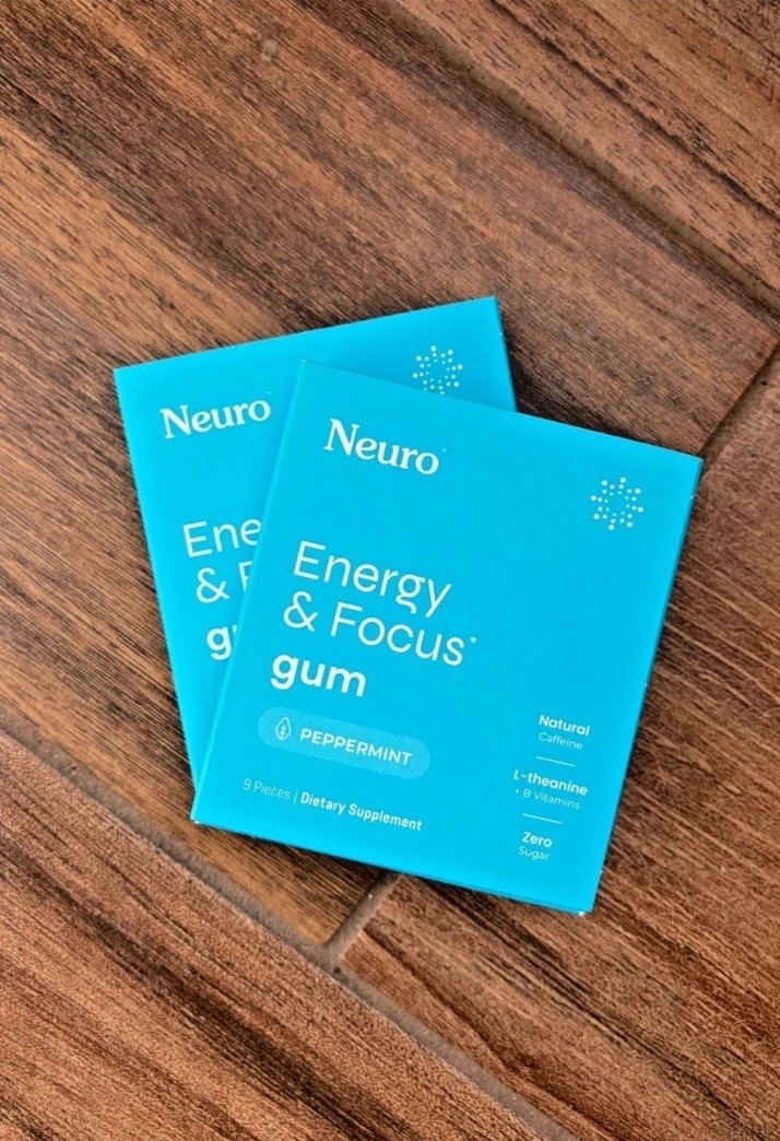 Neuro Mint Gum Boost Energy & Focus Caffeine Gum 2 Pack – 18 Peices