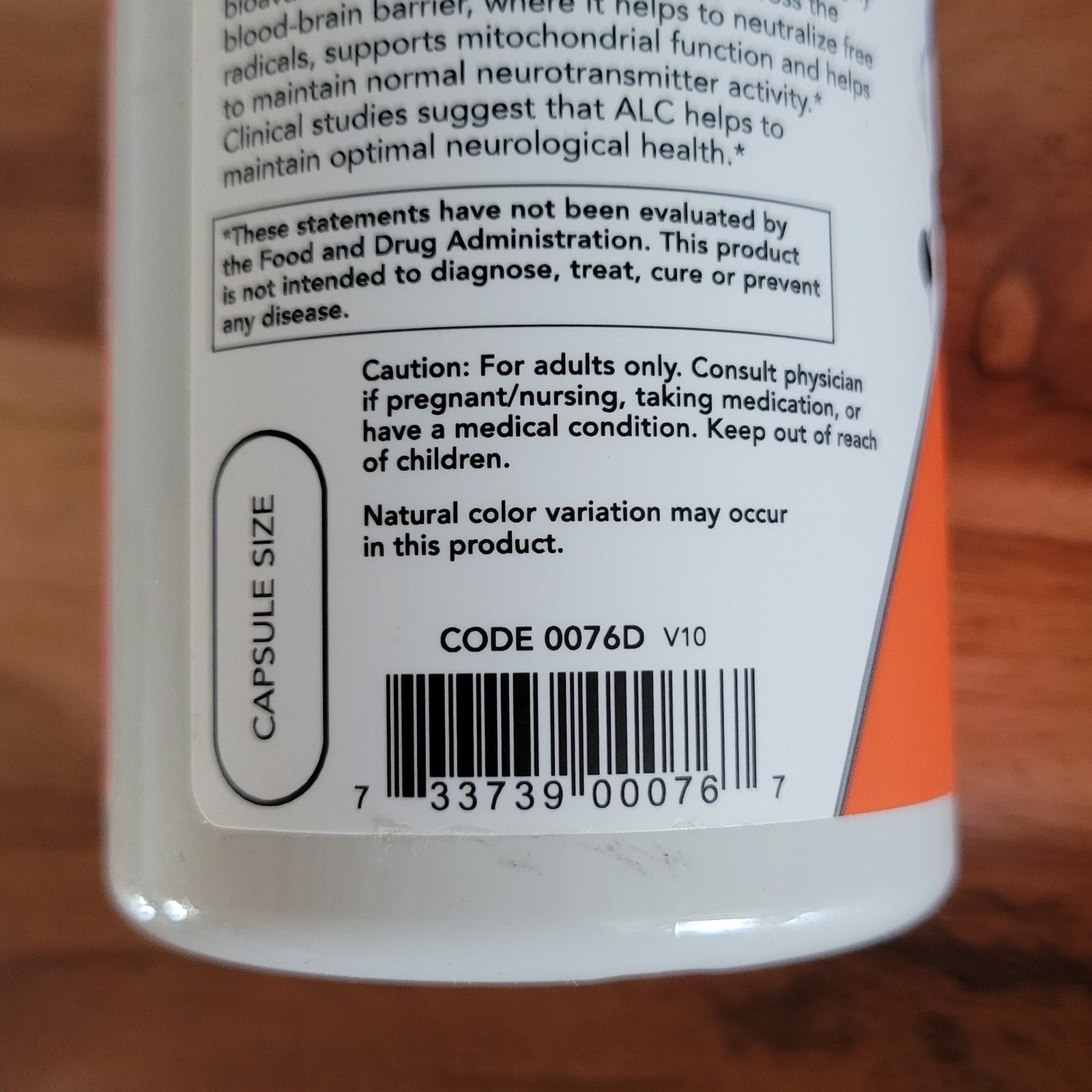 Now Foods Acetyl-L-Carnitine 500mg 100 capsules Vegan exp 04/29
