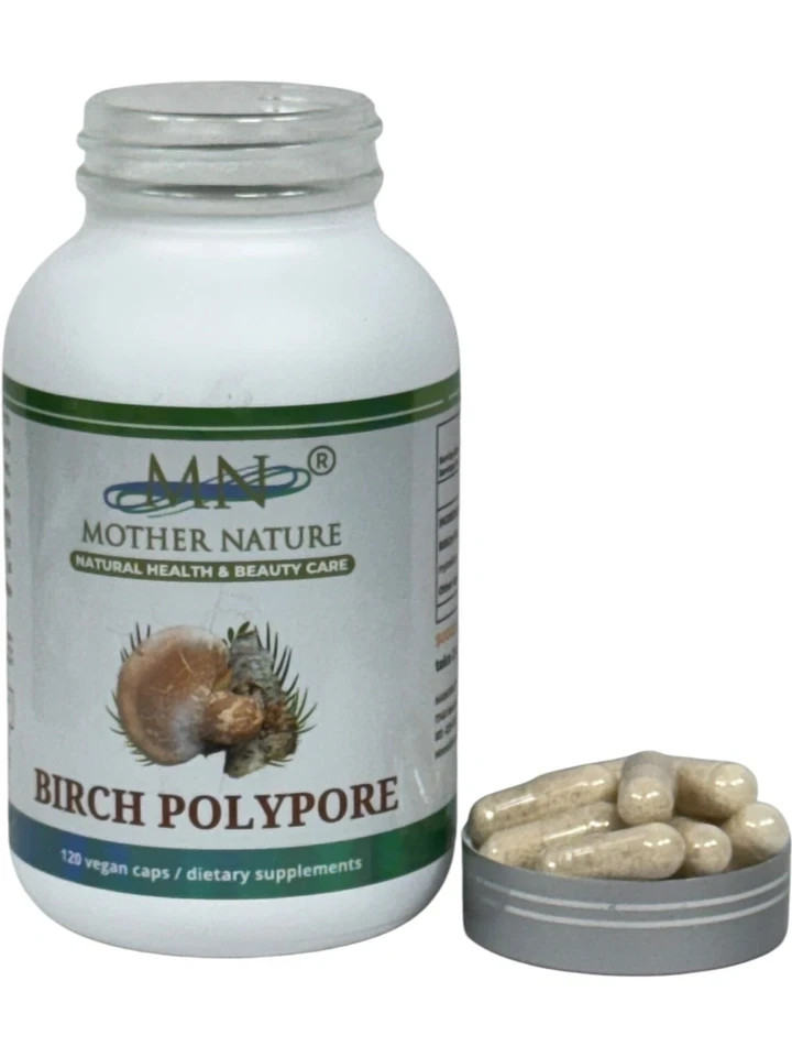 Mother Nature Birch Polypore Mushroom Gut Health Supplement with Beta-Glucans