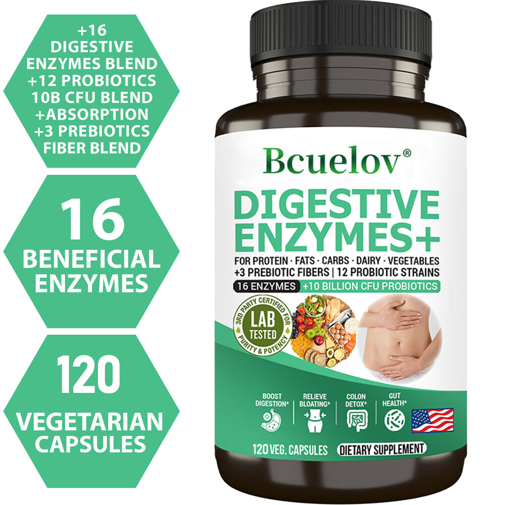 Digestive Enzymes For Gut Health Bloating Relief Capsules Exp 2026 NEW