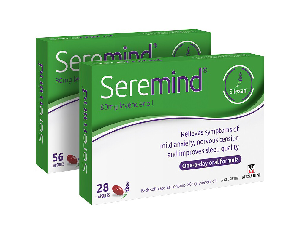 Seremind Lavender Oil 80mg Improves Sleep Relieves Anxiety Symptoms 28 Capsules