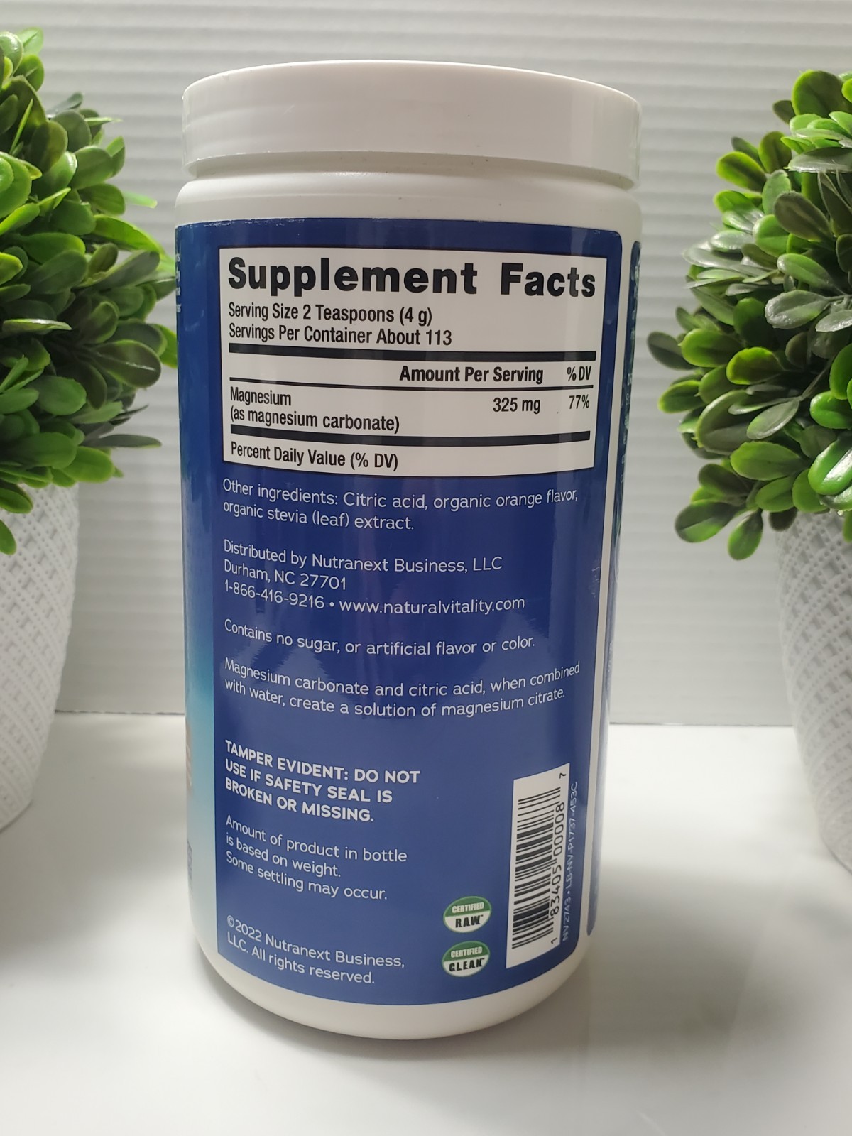 Natural Vitality Calm Magnesium Supplement Orange Flavored (16 oz)🍊 06/2027