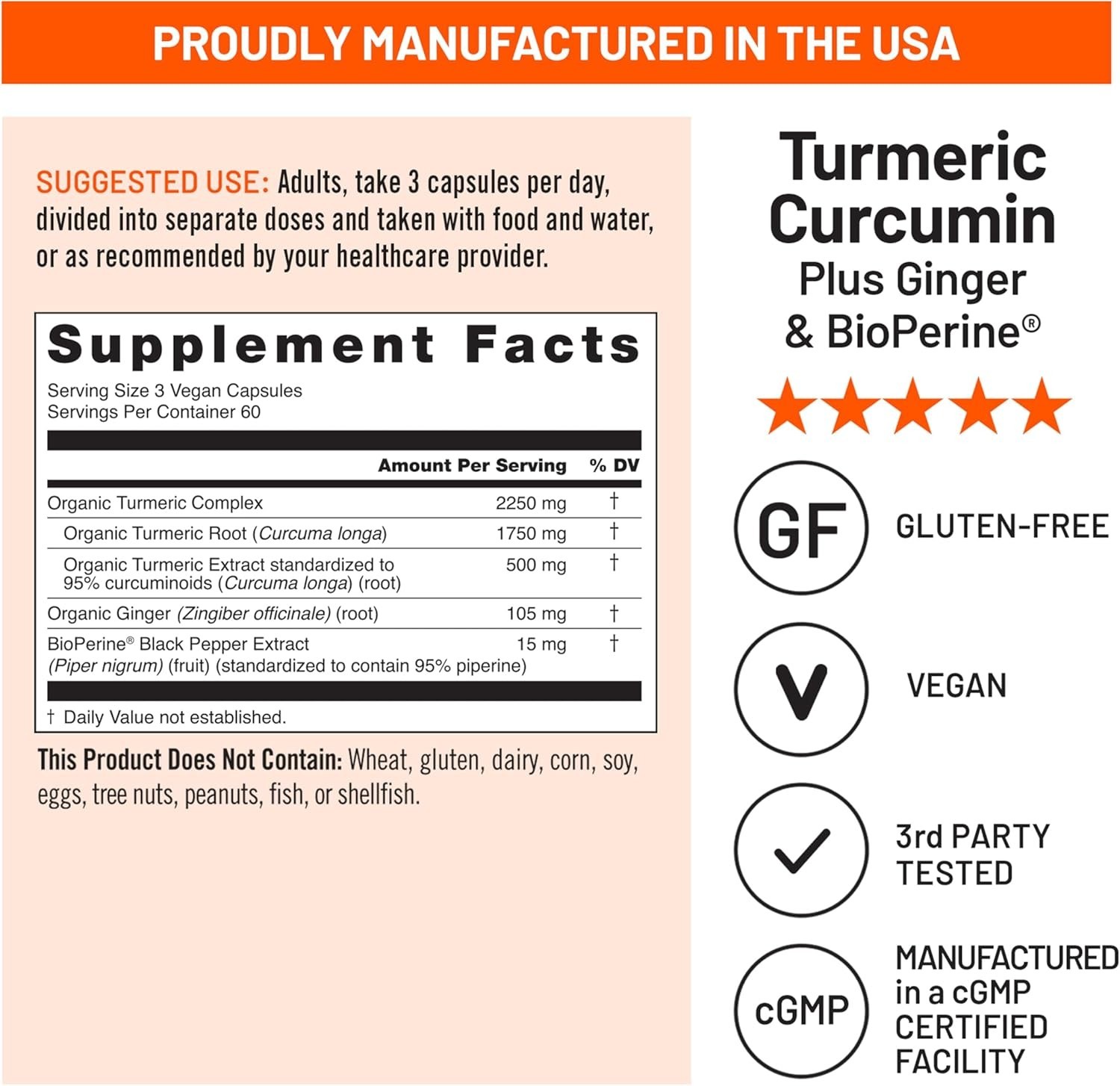 NatureWise, Organic Turmeric Curcumin, 180 Vegan Capsules 03/2028