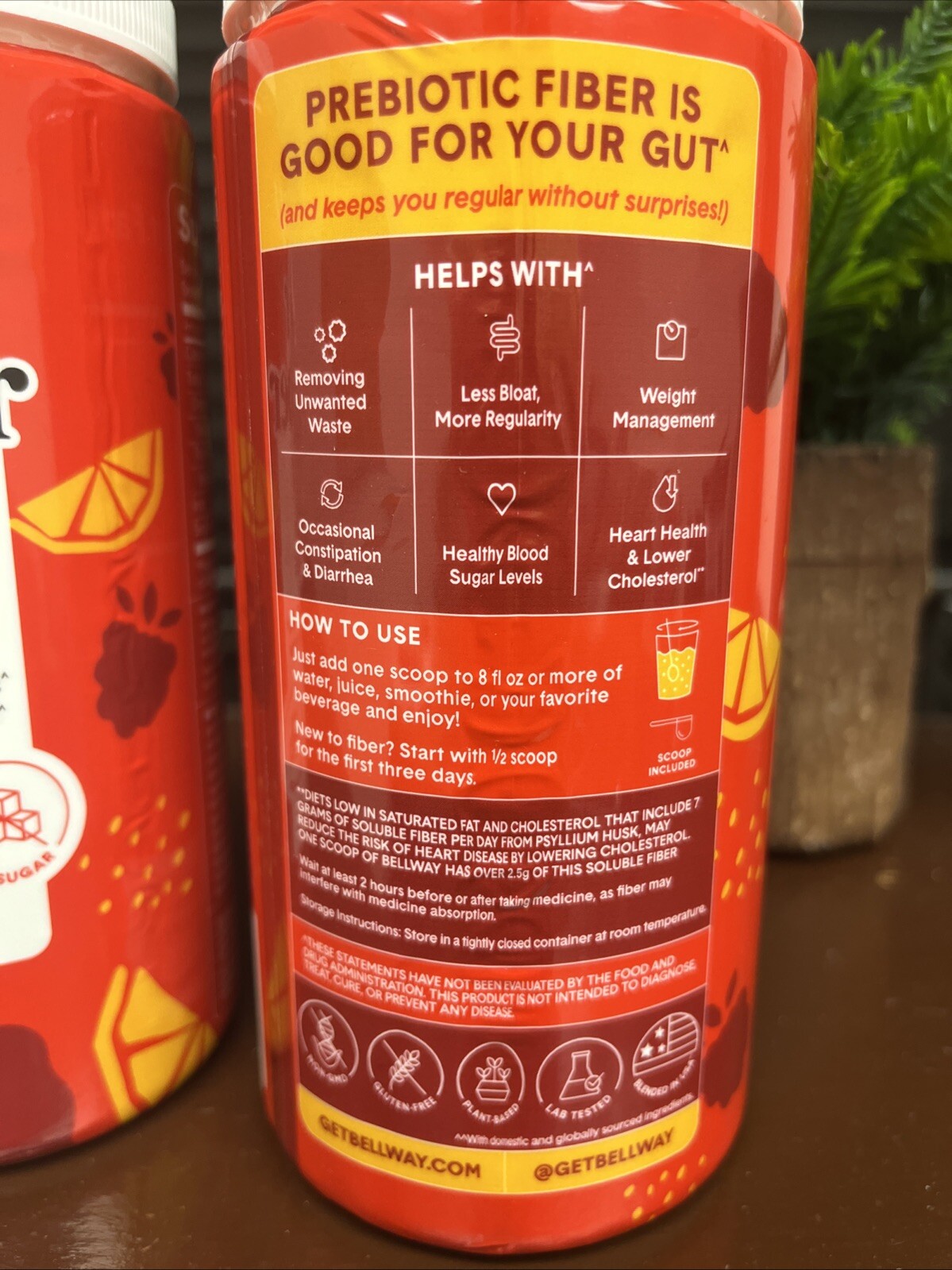 Lot 2 Bellway Raspberry Lemon Super Fiber + Fruit Psyllium 8.3 Oz – EXP 08/2026