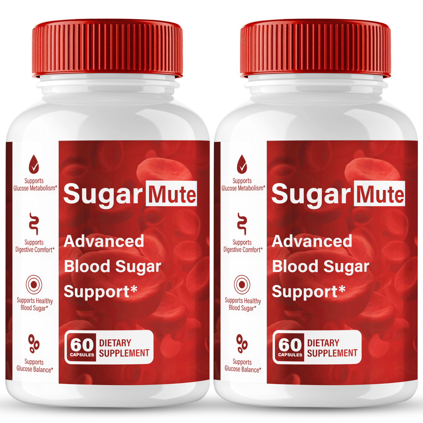 Sugar Mute Capsules, Official Blood Support Supplement Pills (2 Pack)