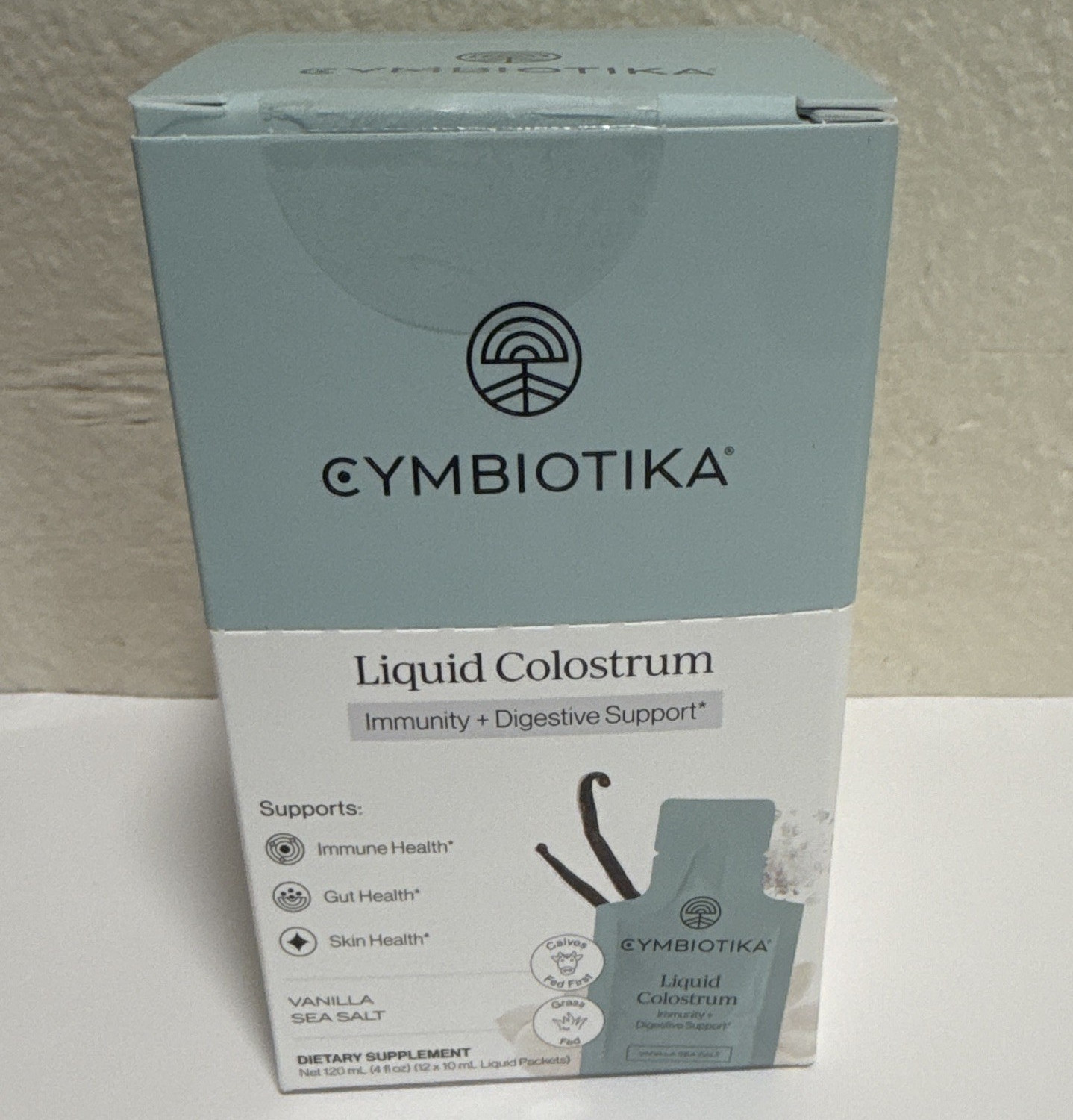 Cymbiotika Liquid Colostrum Immune + Digestive Support Vanilla Sea Salt 6.6oz