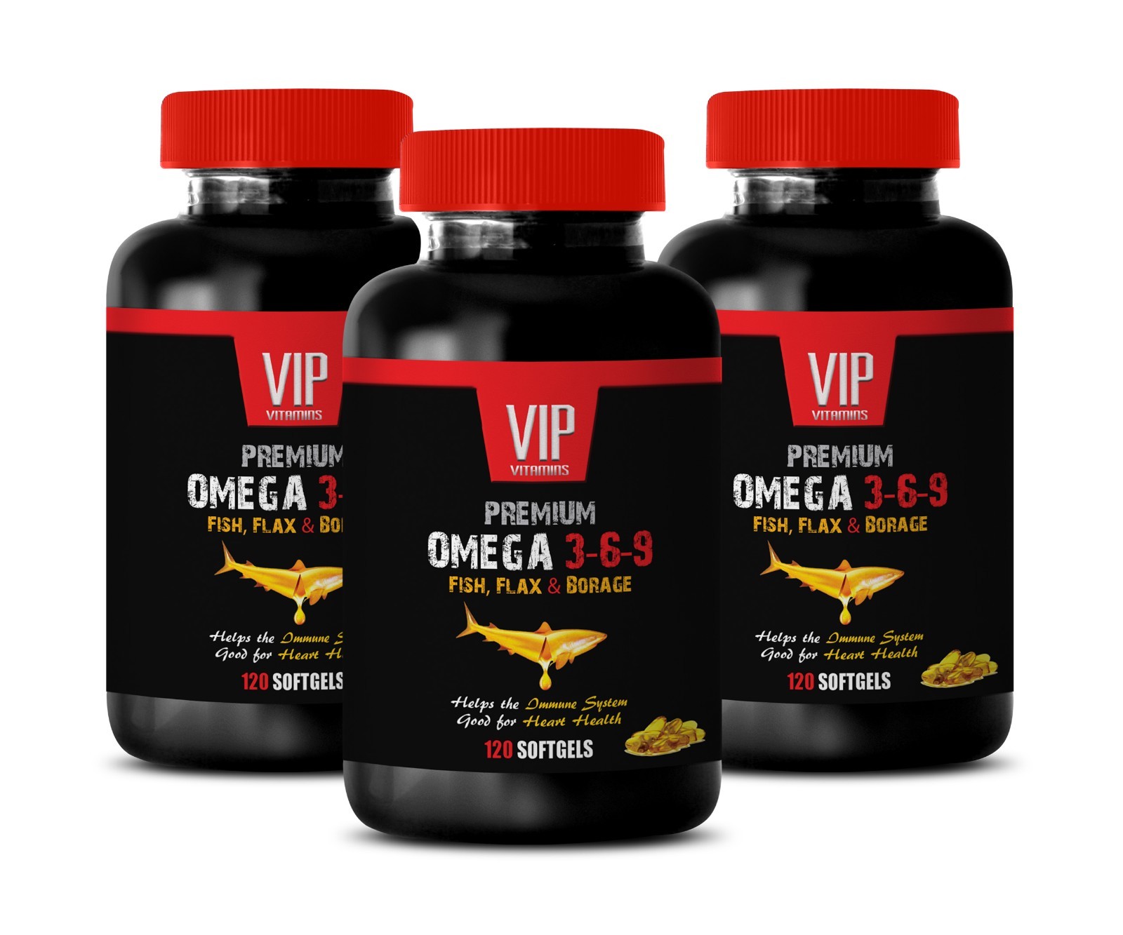 flaxseed oil – PREMIUM OMEGA 3 6 9 – fish, flax, and borage 3 Bottles
