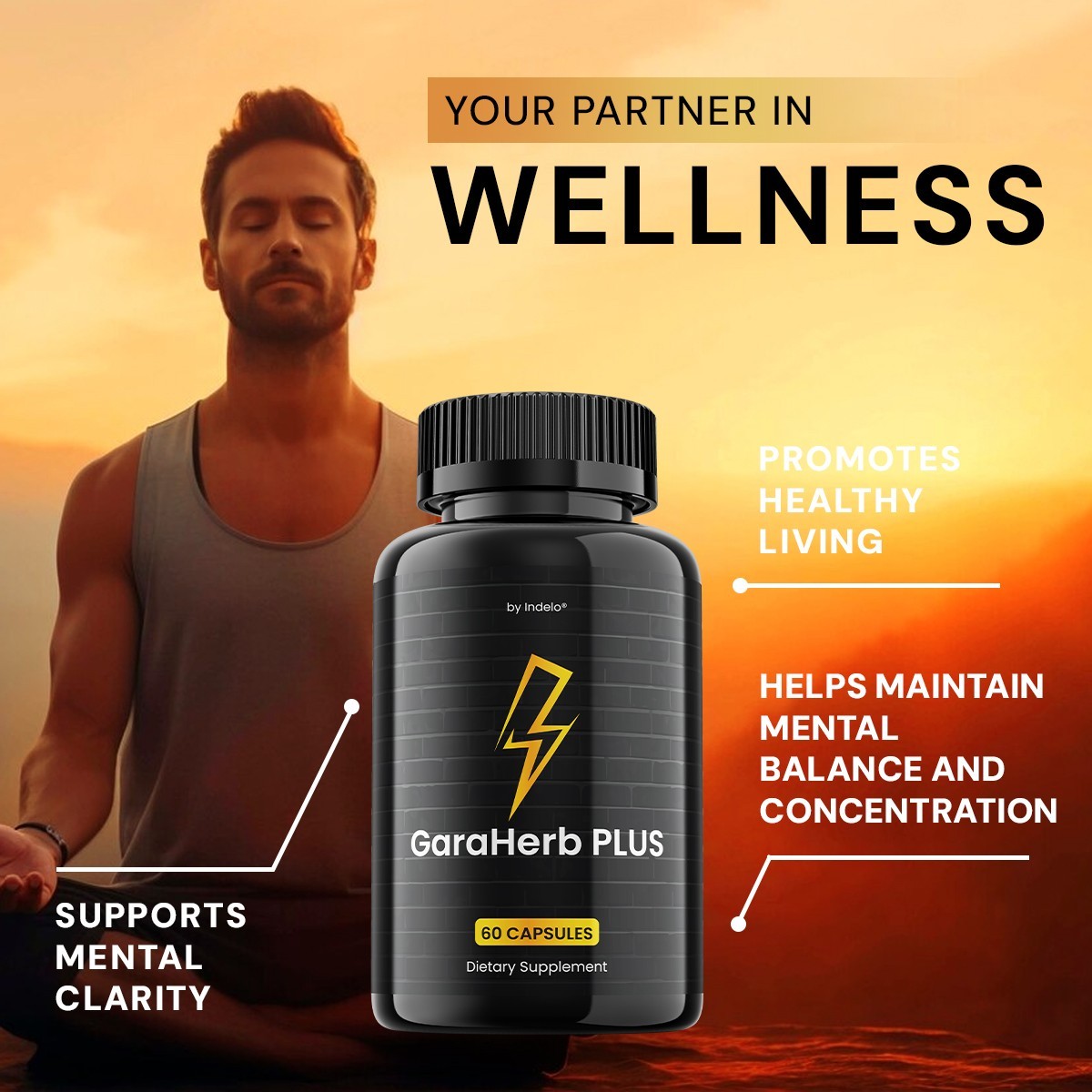 (2 Pack) Garaherb Plus for Men Capsules – GaraherbPlus MultiVitamin Complex