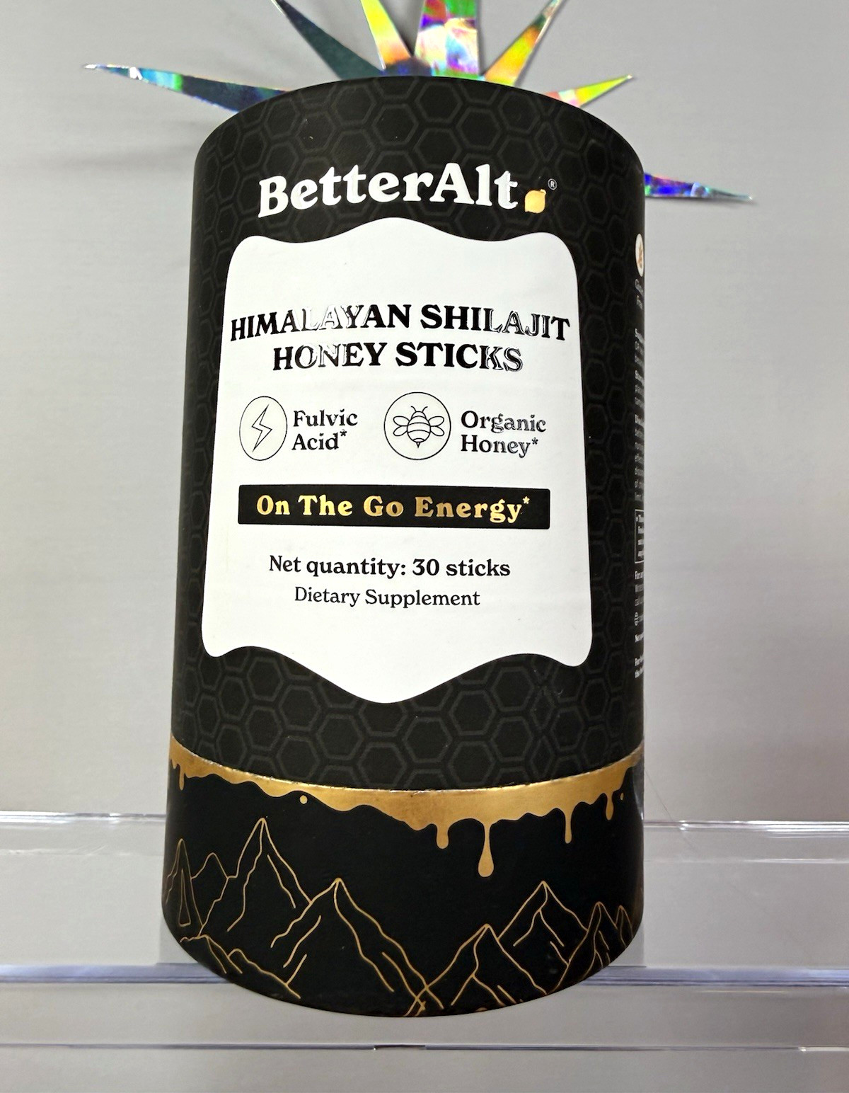 BetterAlt Himalayan Shilajit Honey Sticks 30 ct Gluten-Free No Artificial Colors