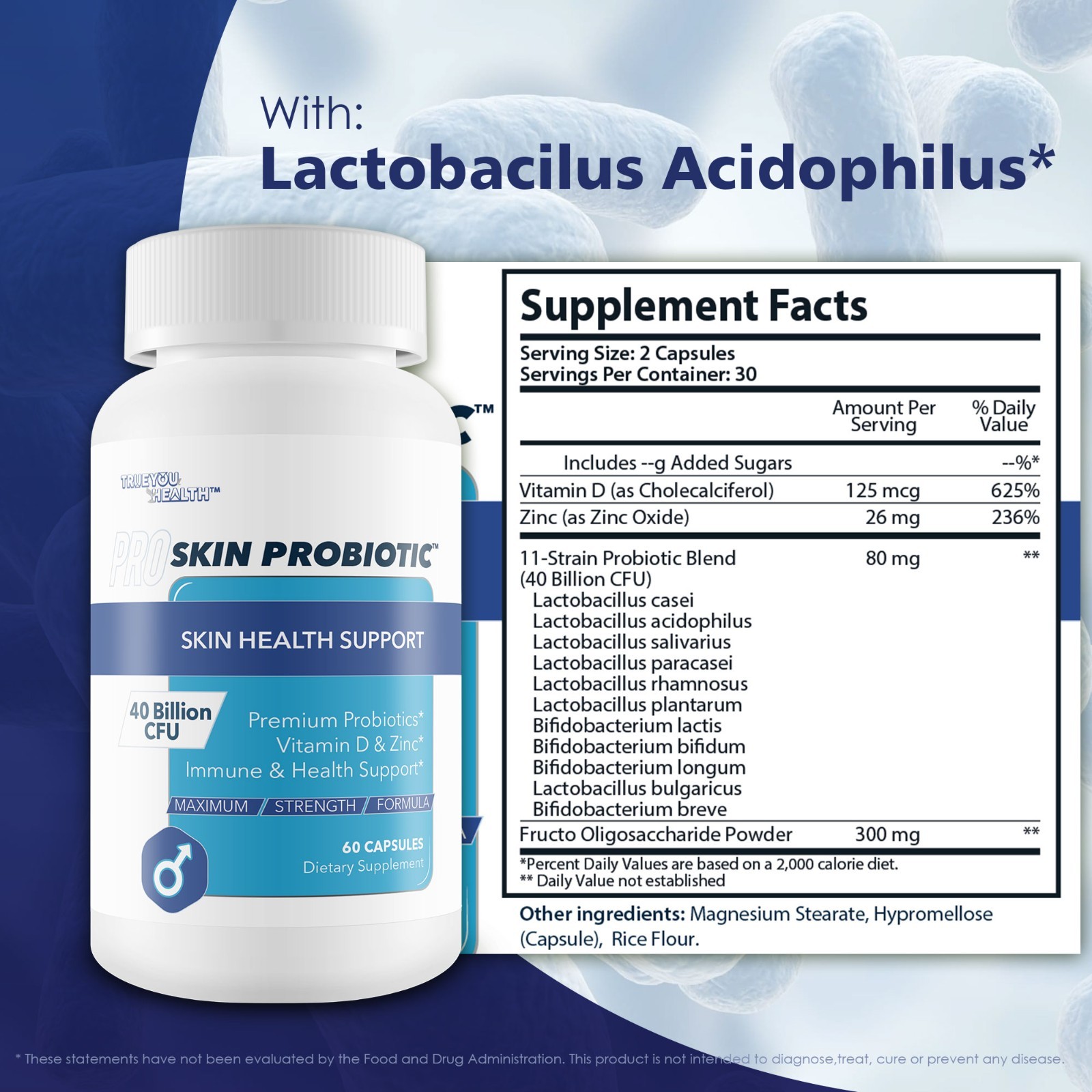 Pro Skin Probiotic – Skin Health Supporting Probiotic with Immune Support