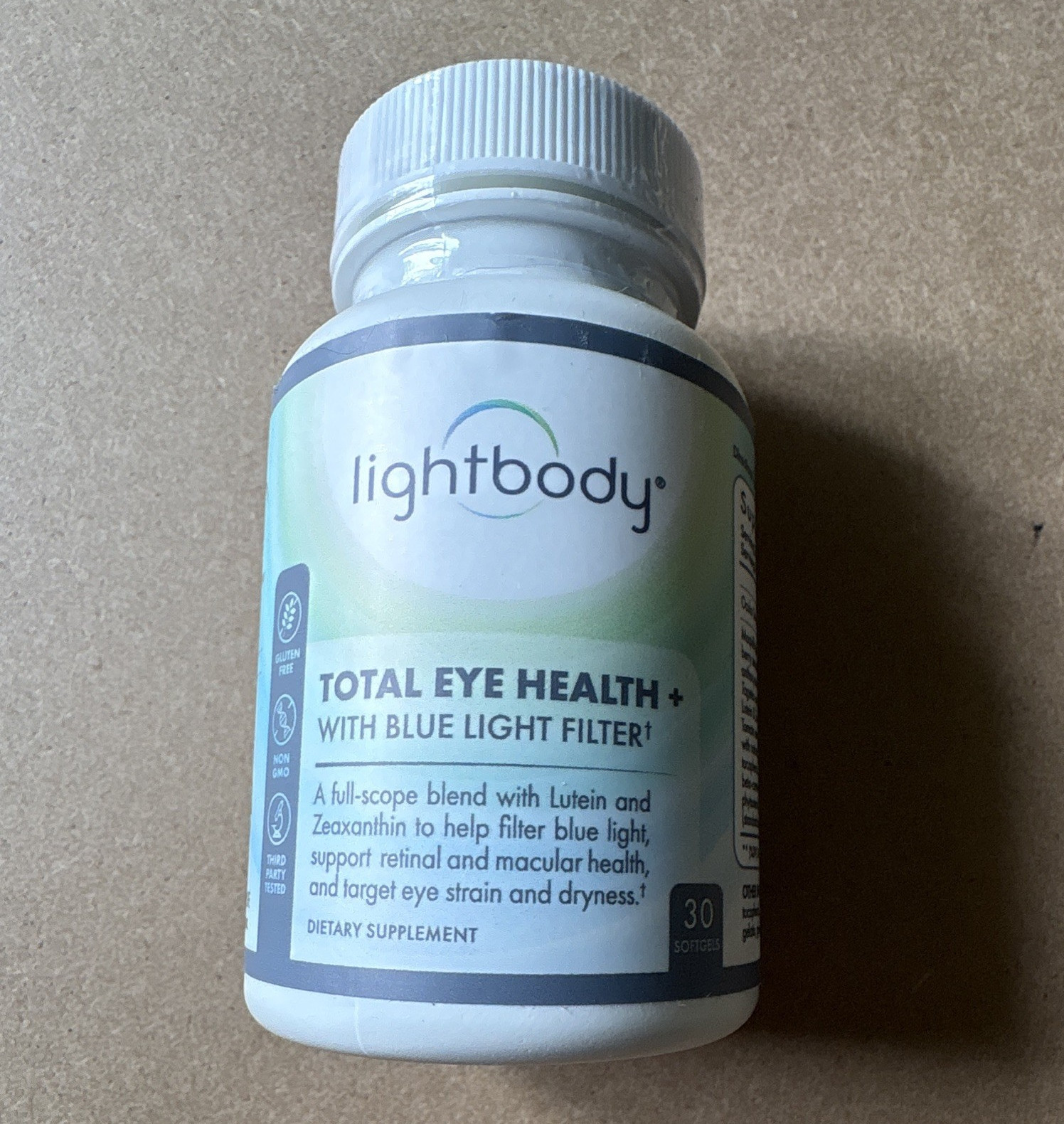 Lightbody Total Eye Health+ Blue Light Filter Lutein Zeaxanthin 30 Softgels