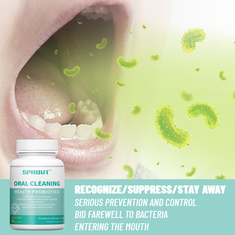 Oral Probiotic Supplement Teeth Bad Breath & Oral Health 60 Capsules