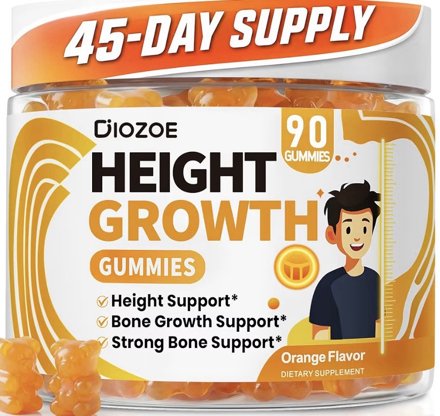 Diozoe Height Growth Gummies Orange 90 Count Gluten-Free Non-GMO GMP