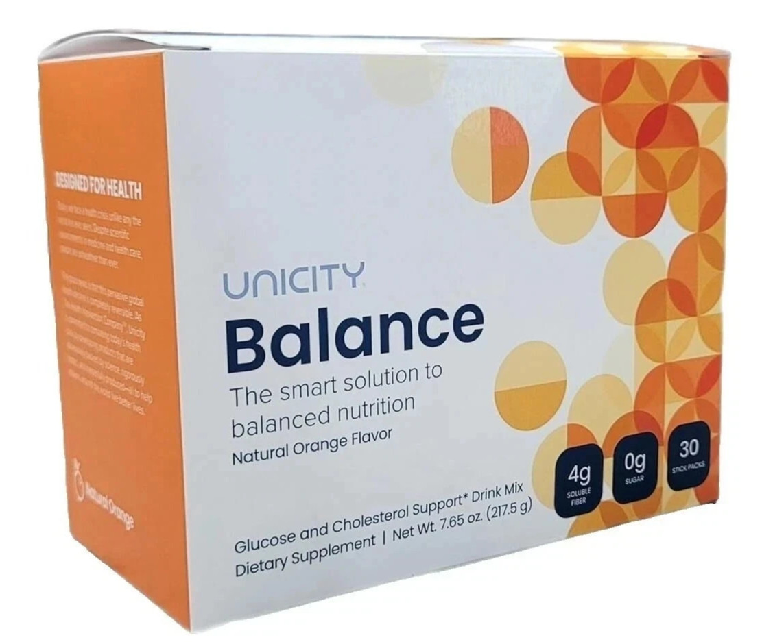 UNICITY Balance Cholesterol Support Drink Mix 30 Stick Pack (ORANGE) Exp 06/2027