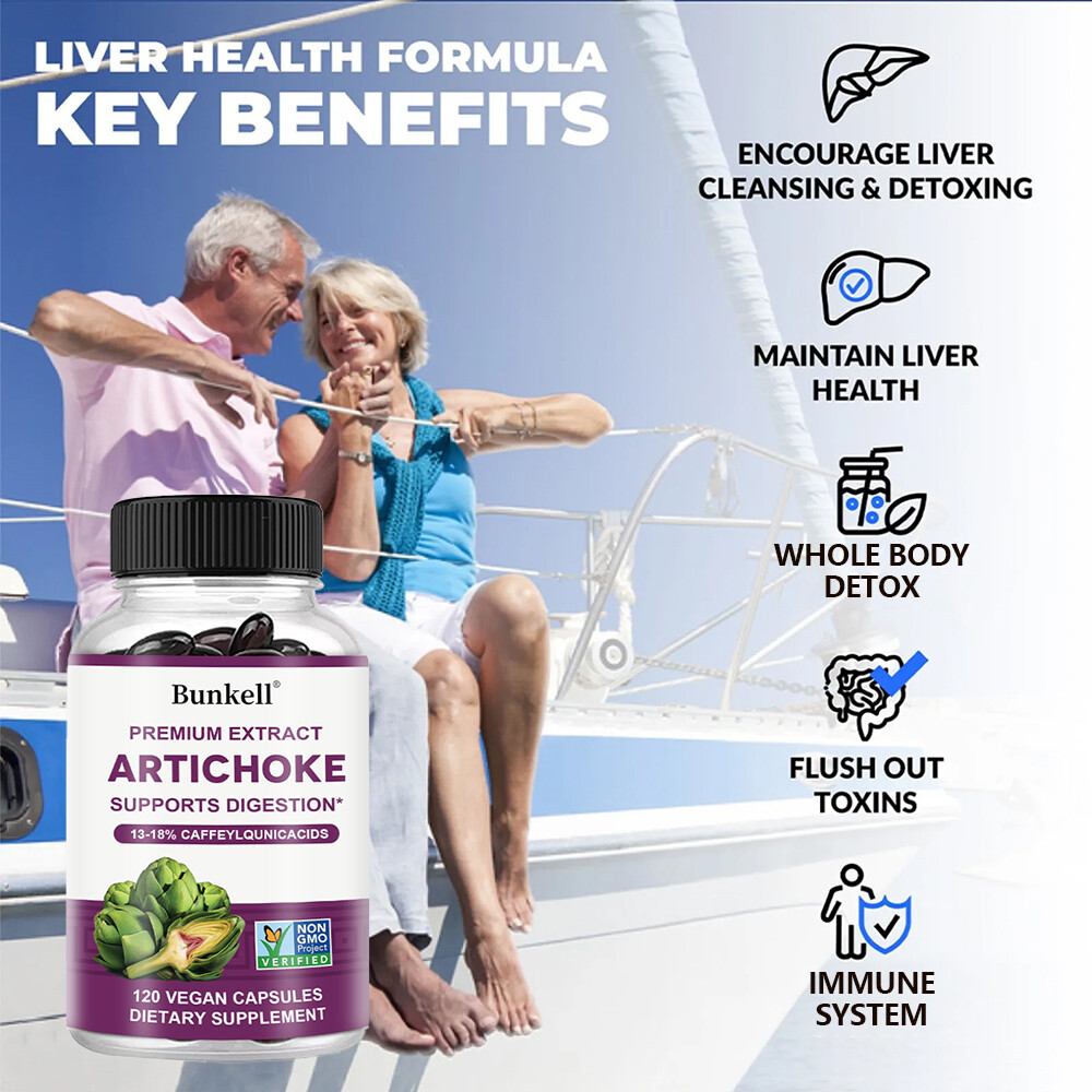 Liver Cleanse Detox Milk Thistle Extracts Silymarin, Artichoke