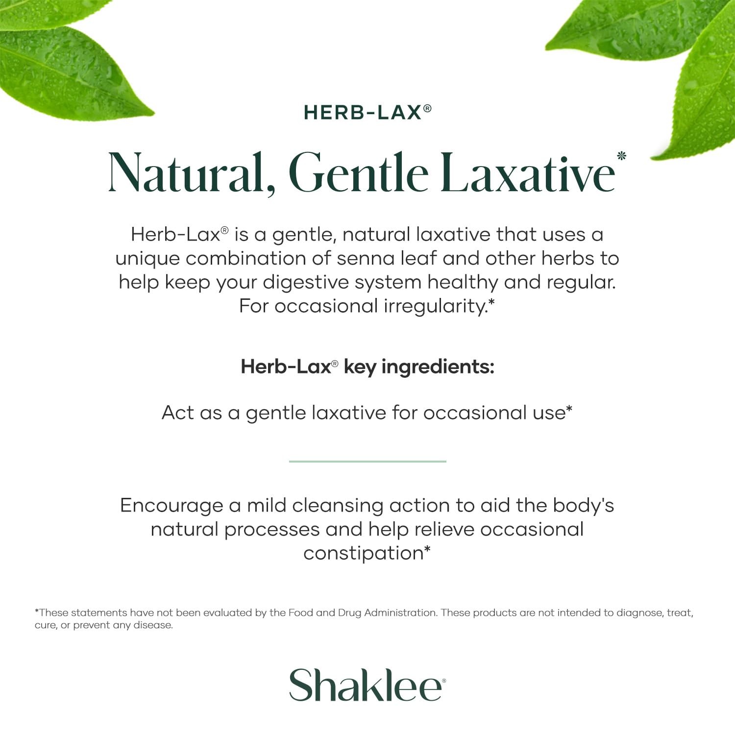Herb-Lax® Gentle Laxative – Herbal Blend with Senna Leaf for Digestive Health