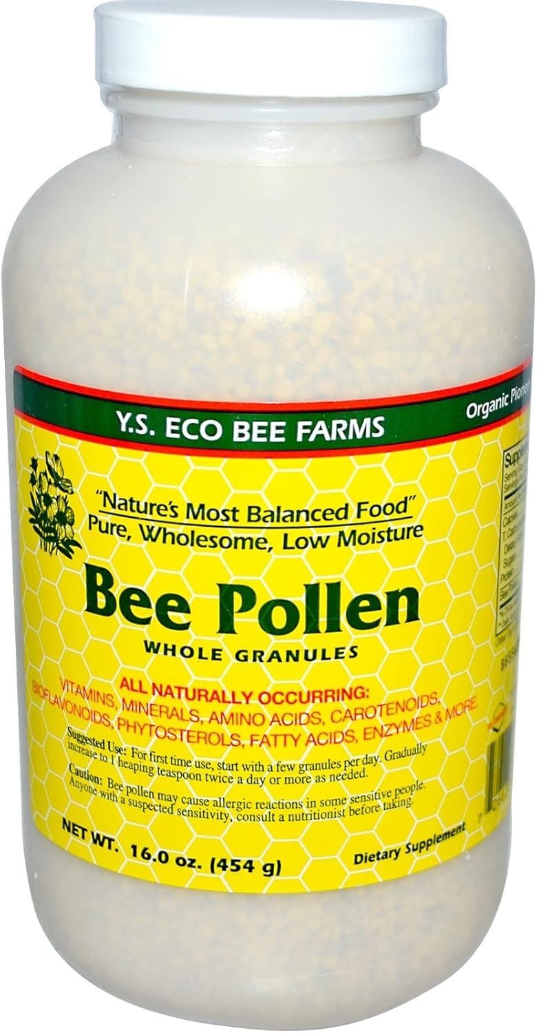 Bee Pollen – Low Moisture Whole Granulars YS Eco Bee Farms 16 oz Granular