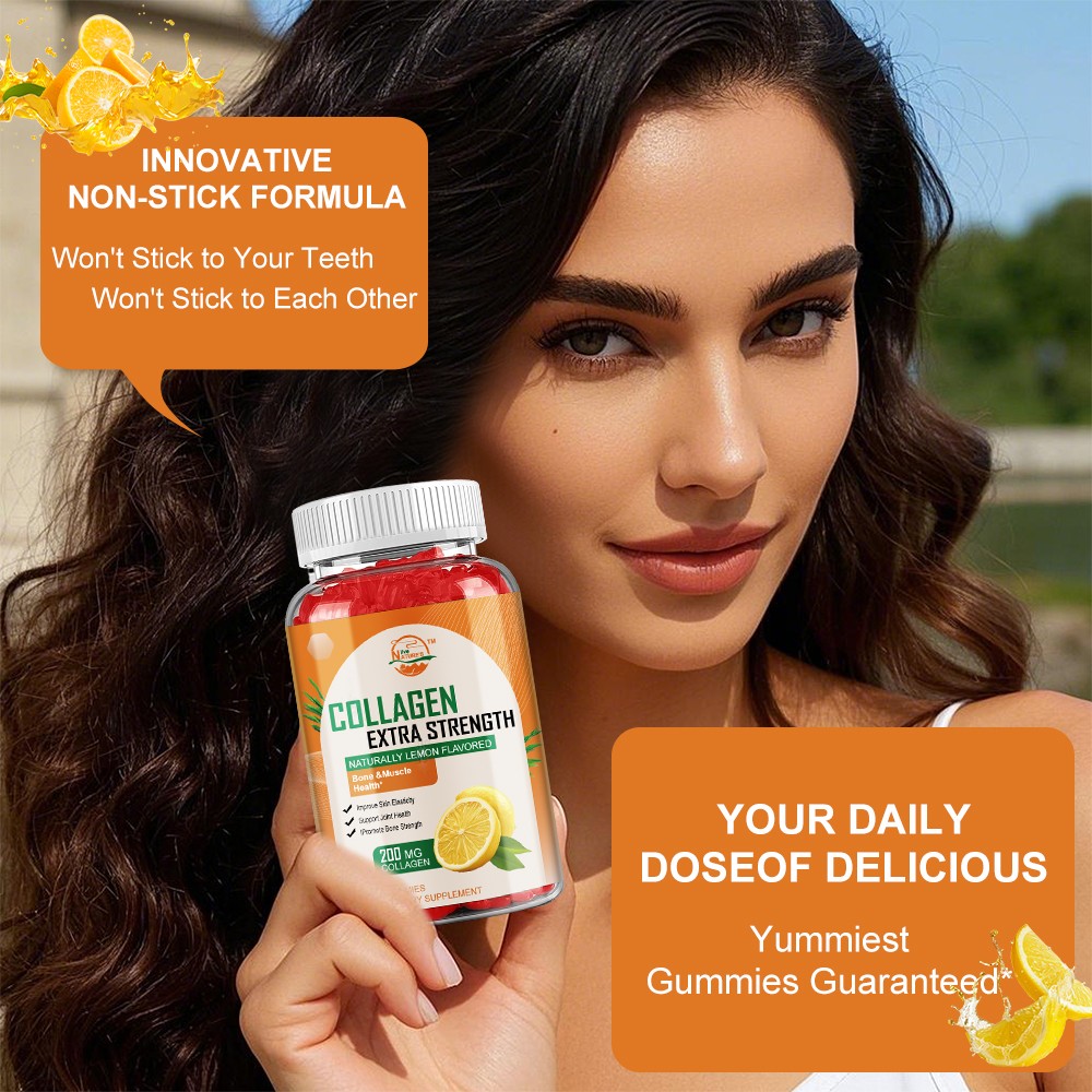 Premium Hydrolyzed Collagen Gummies with Vitamin C, Zinc & Biotin – 60 Gummies