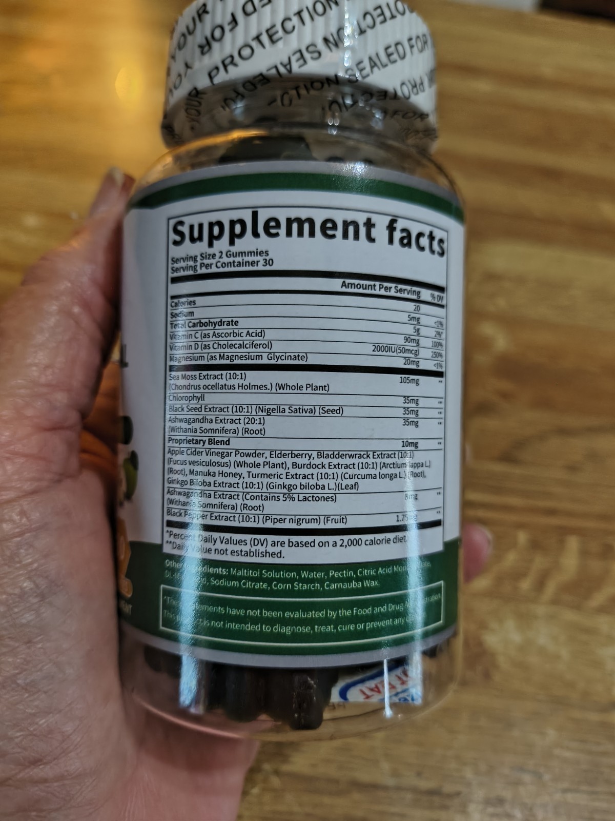 GreenPeople Sea Moss Multimineral Gummies Standardized Extract, 60 Count