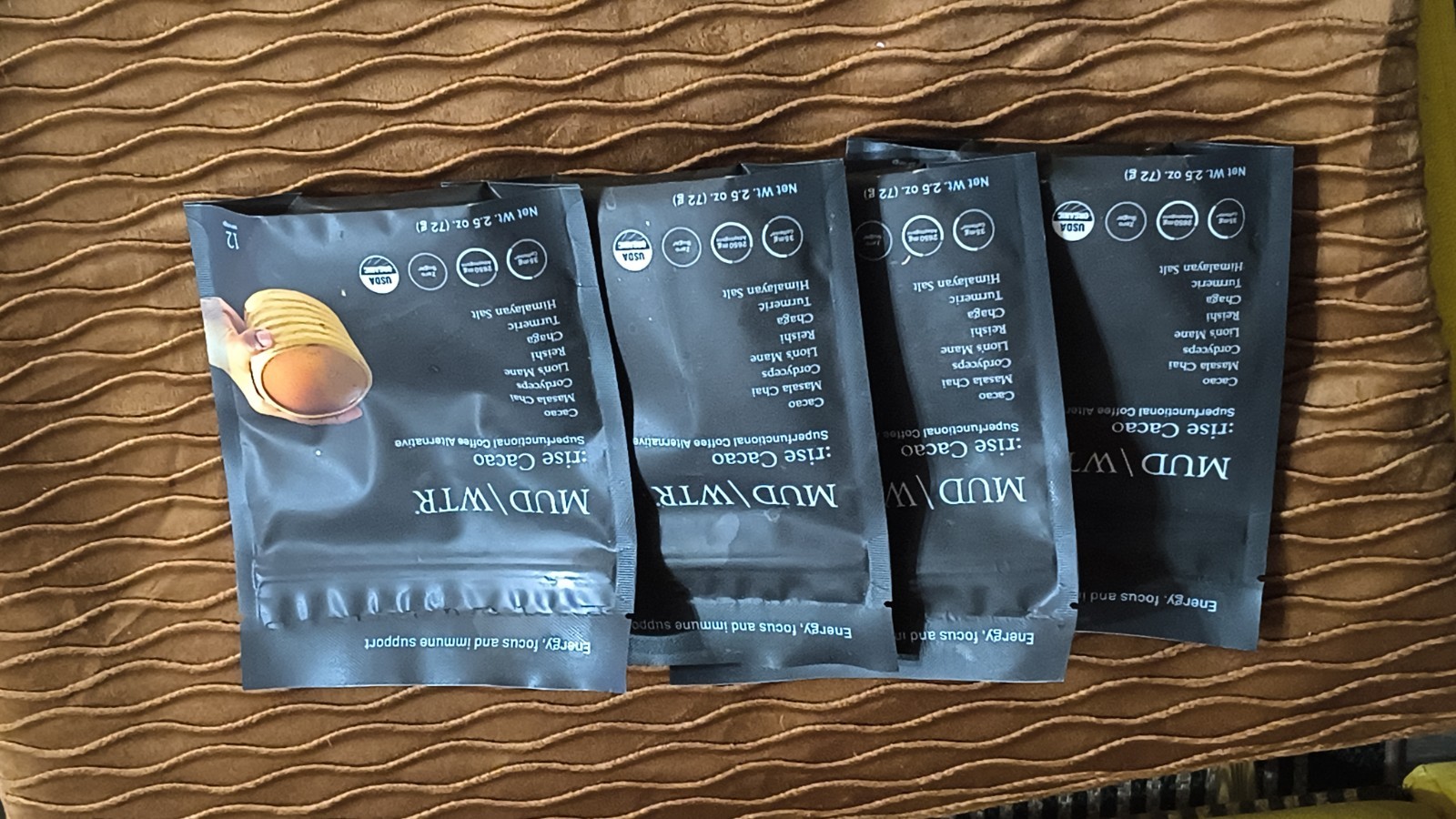 4 pack MUD WTR :rise Cacao Mushroom Coffee MUDWTR exp 5/27