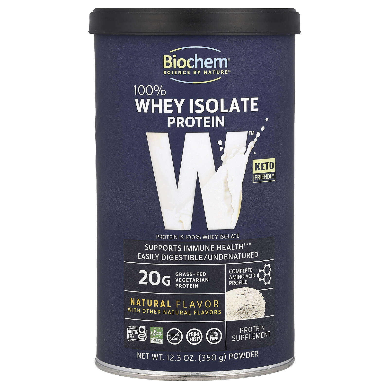 100% Whey Isolate Protein, Natural, 12.3 oz (350 g)