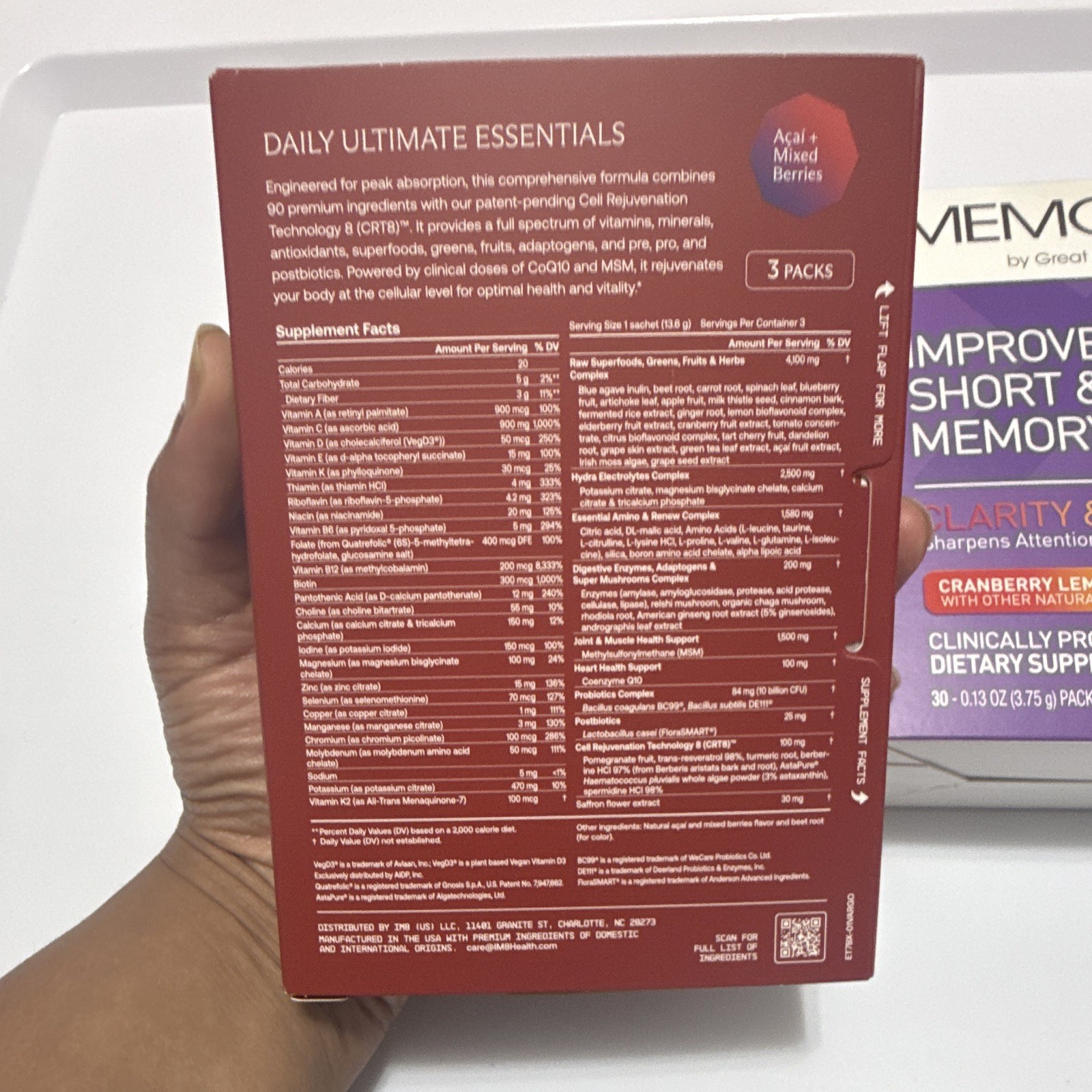 Memory XL & IM8 Daily Ultimate Essentials Variety Bundle New Factory Sealed