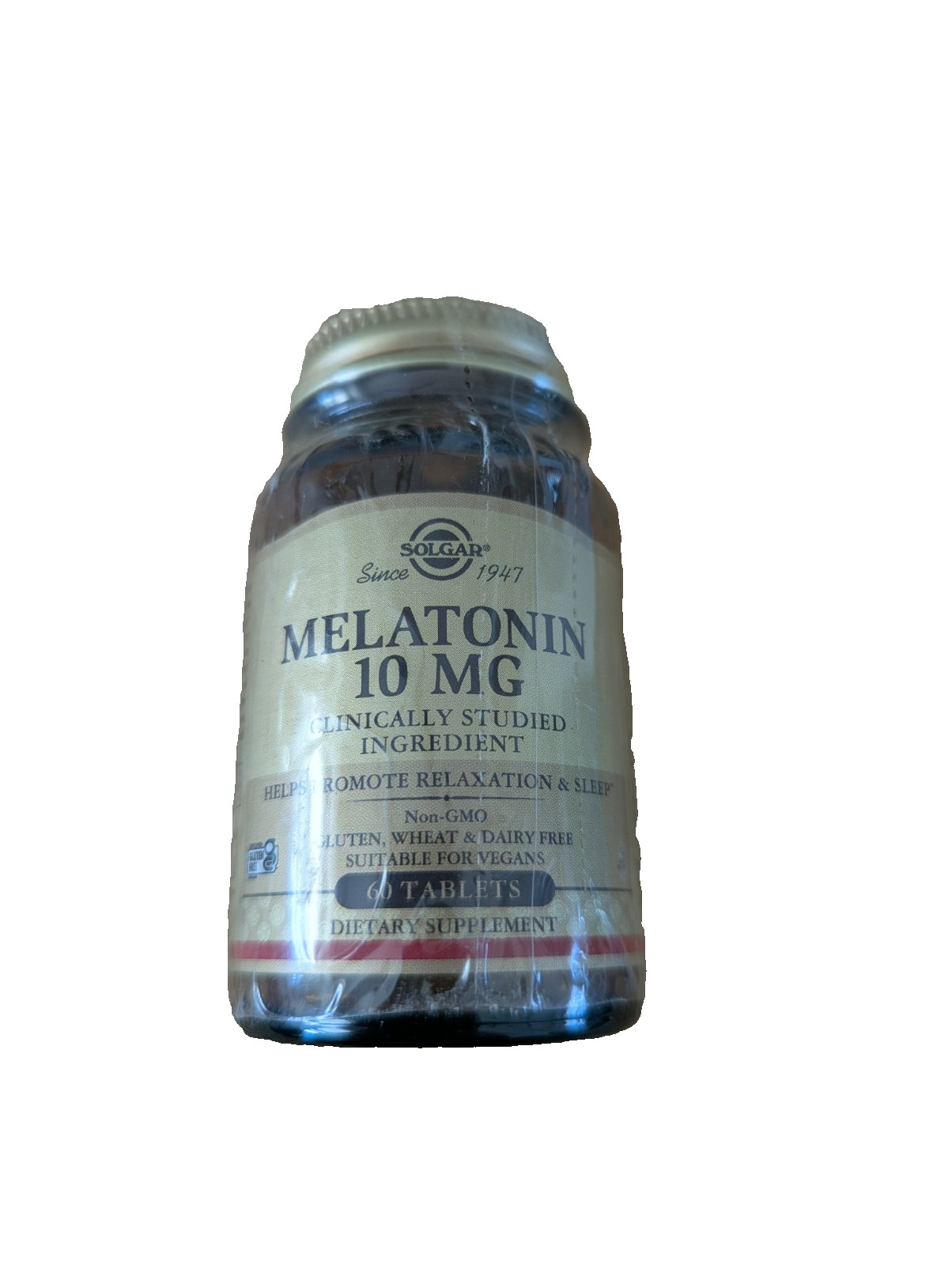 Solgar Melatonin 10 mg 60 Tablets, Support Sleep and Relax EXPIRES 12/2027