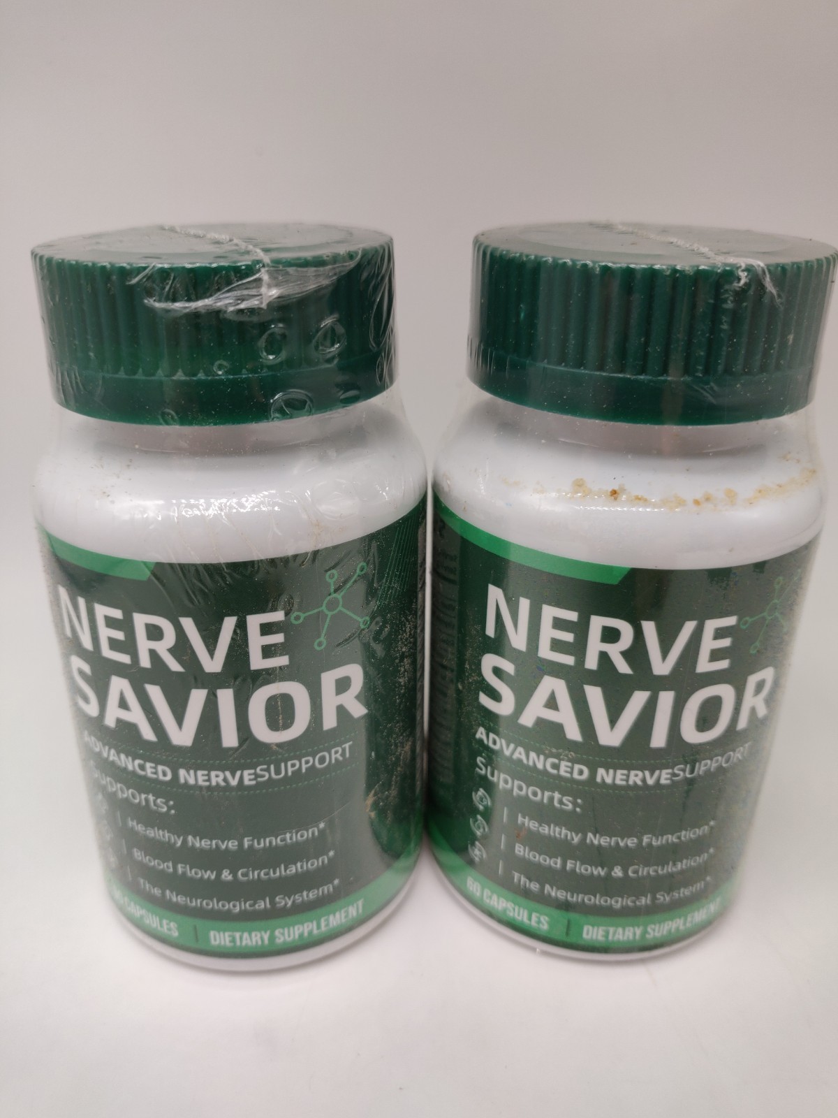 (2) Nerve Savior Health Supplement 60 Capsules Genuine Nerve Savior Exp 08/2026