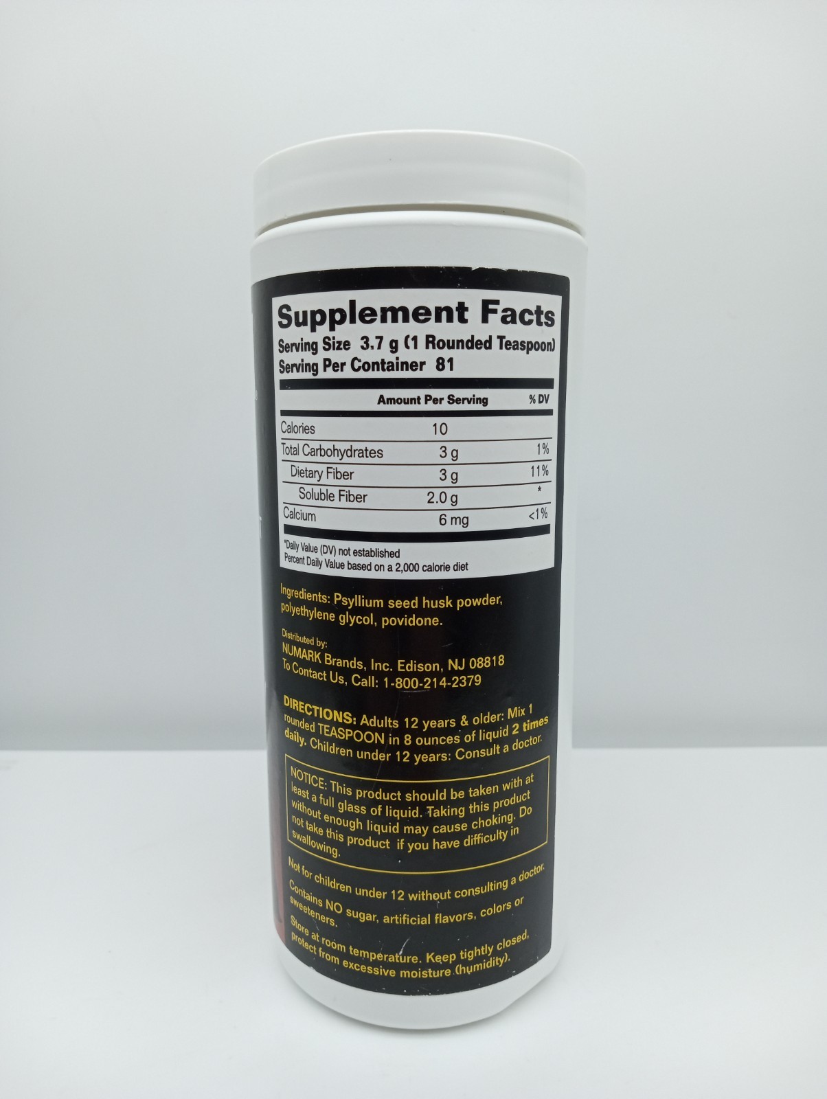 Hydrocil Instant Dietary Fiber Supplement Digestive Regularity Sugar Free 10.6oz