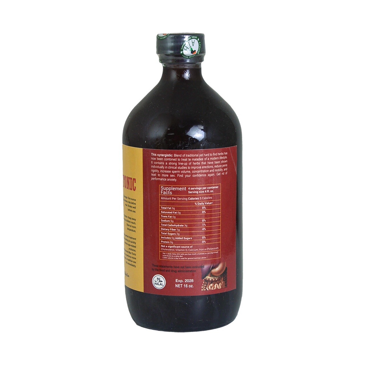 Organic Natural Men Tonic Extra Strong By “African Indian Herbs” 16 oz