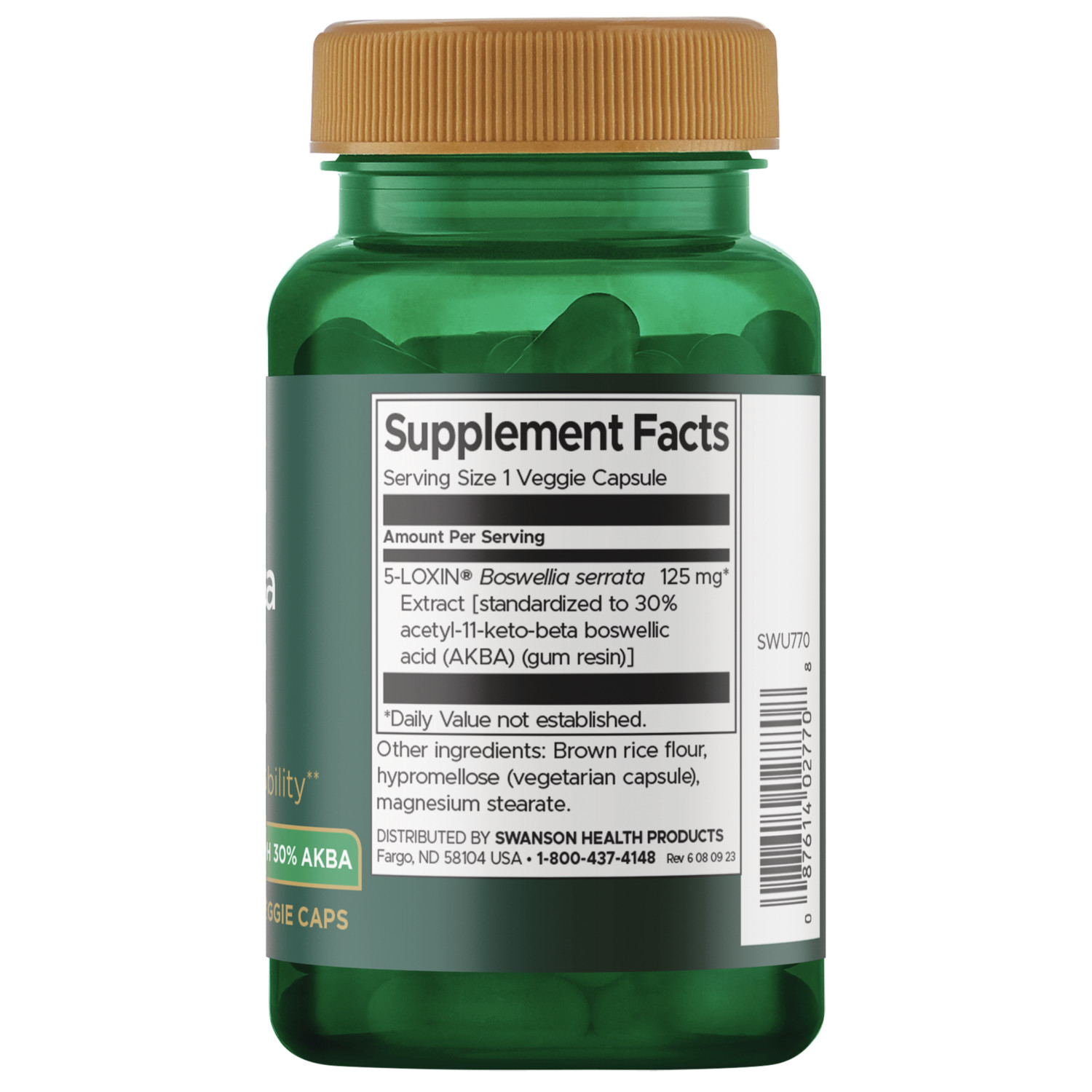 Swanson Boswellia Serrata Extract 125 mg 60 Veggie Capsules