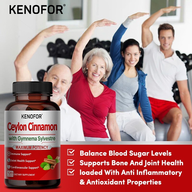 Ceylon cinnamon 3000 mg – lowers blood sugar, regulates fat, blood sugar 120Caps