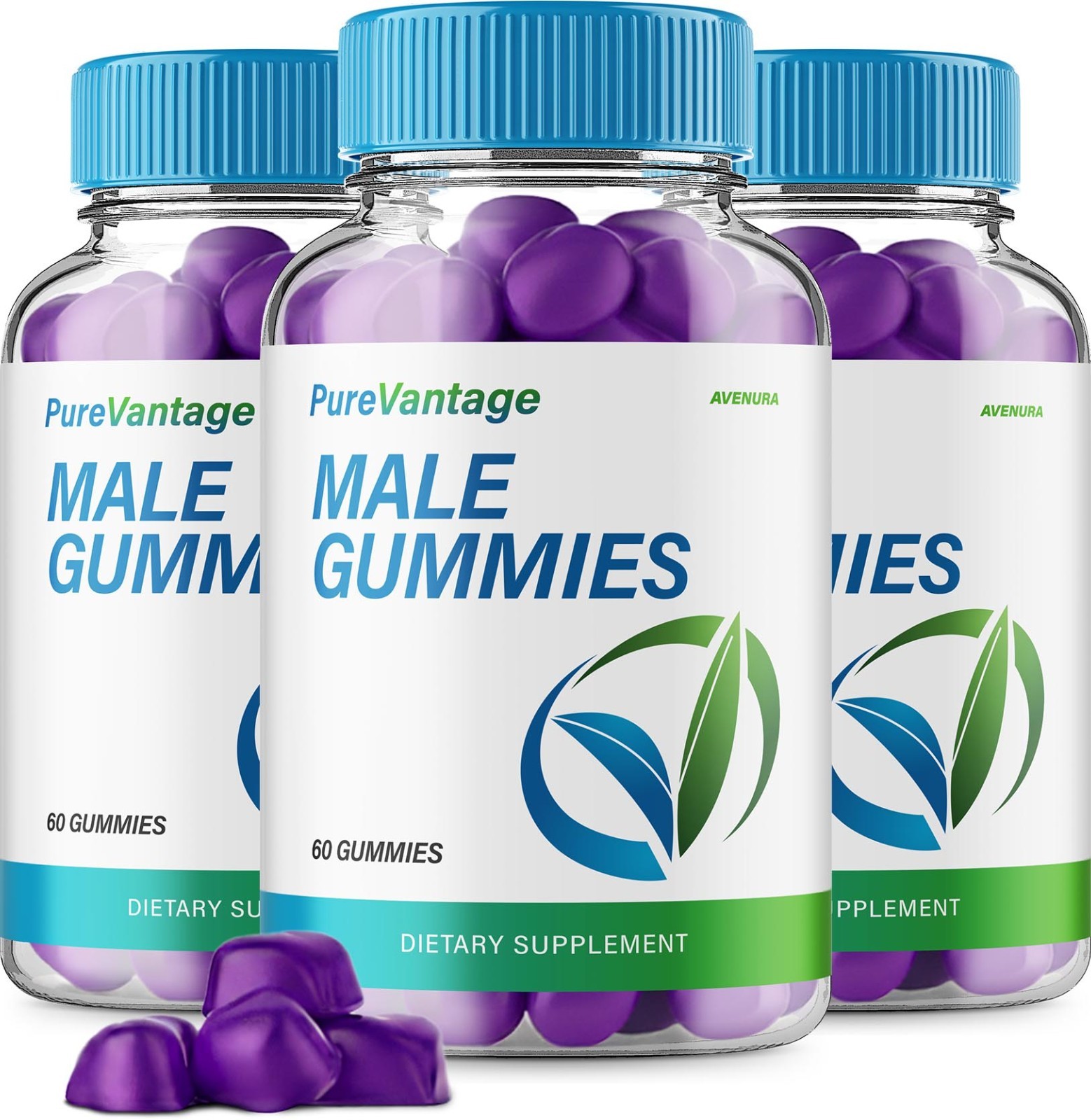 (3 Pack) PureVantage Gummies for Men – Pure Vantage Gummy Natural Blend Vitamins