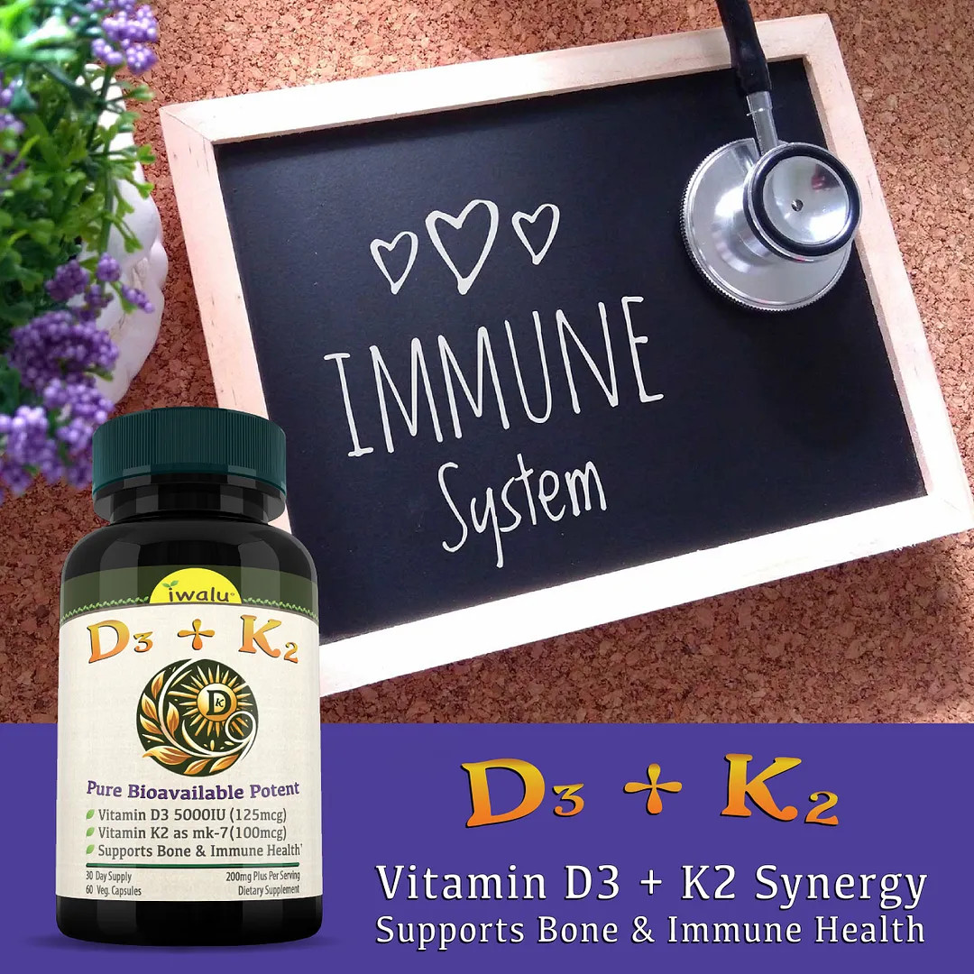 Vitamin D3 And Vitamin K2 | Best Supplement Capsule Pill Men Women FREE SHIP