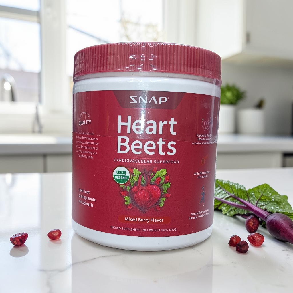 Snap Heart Beets Powder USDA Cardiovascular Superfood Nitric Oxide Booster 8.8oz