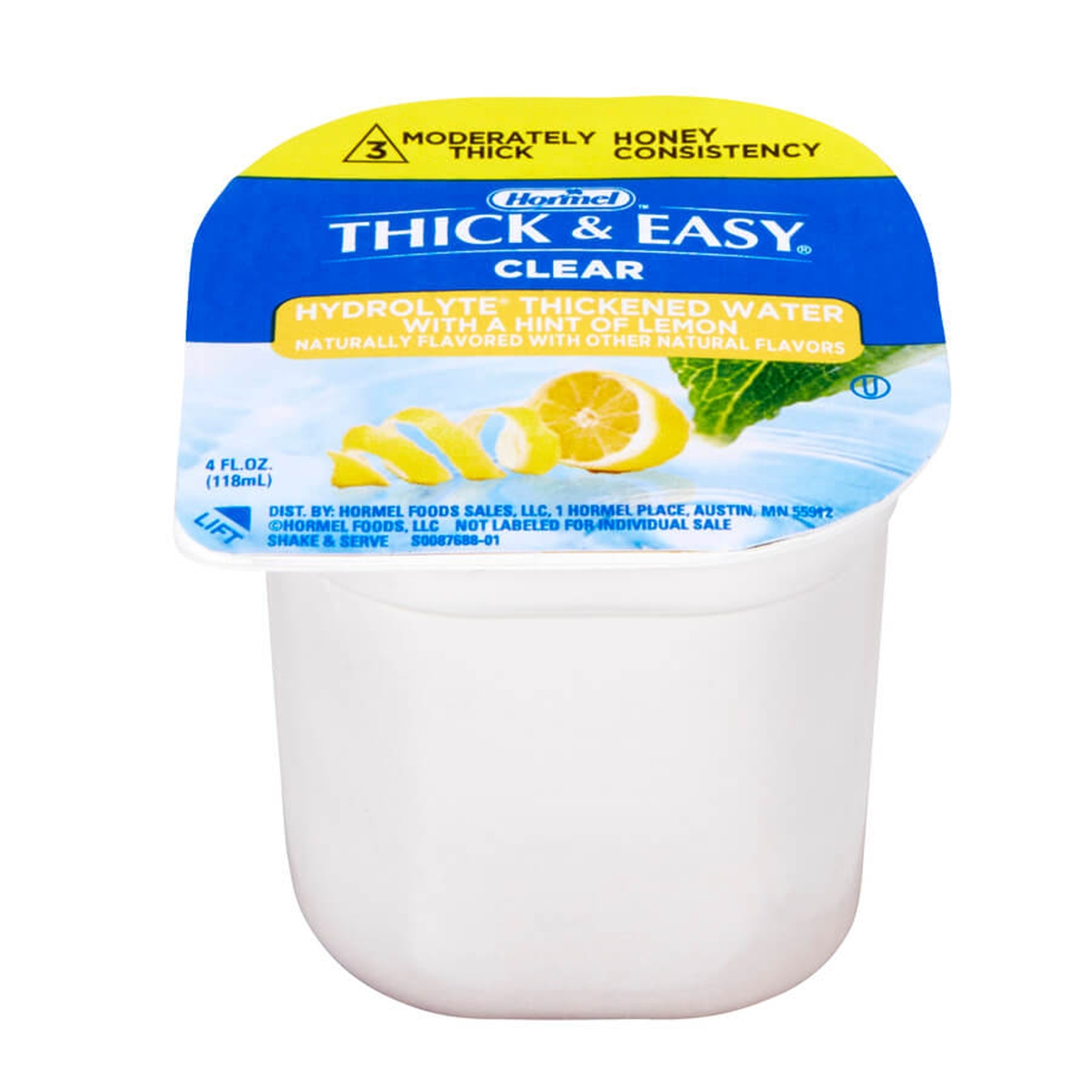 Thick & Easy 46056 Hydrolyte Thickened Water Lemon Honey 4 oz Cup 24 Ct