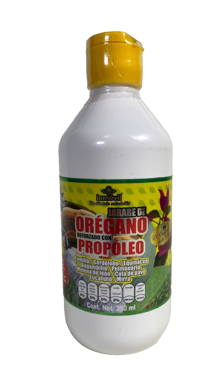 Inmovil Jarabe de Orégano con Propóleo – 250ml | Herbal Syrup | Made in Mexico